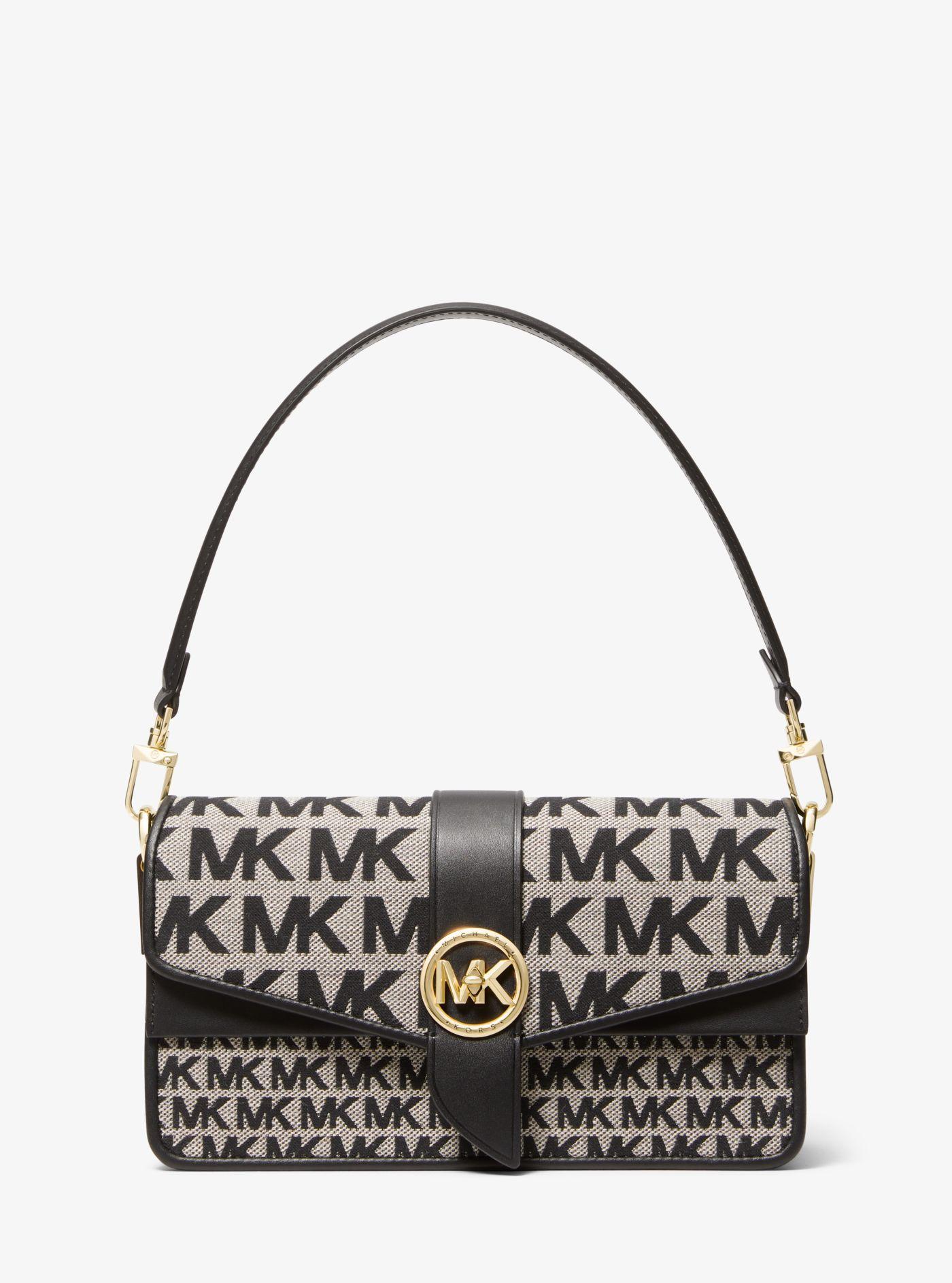 Michael Kors Greenwich Medium Logo Jacquard Shoulder Bag in Metallic Lyst