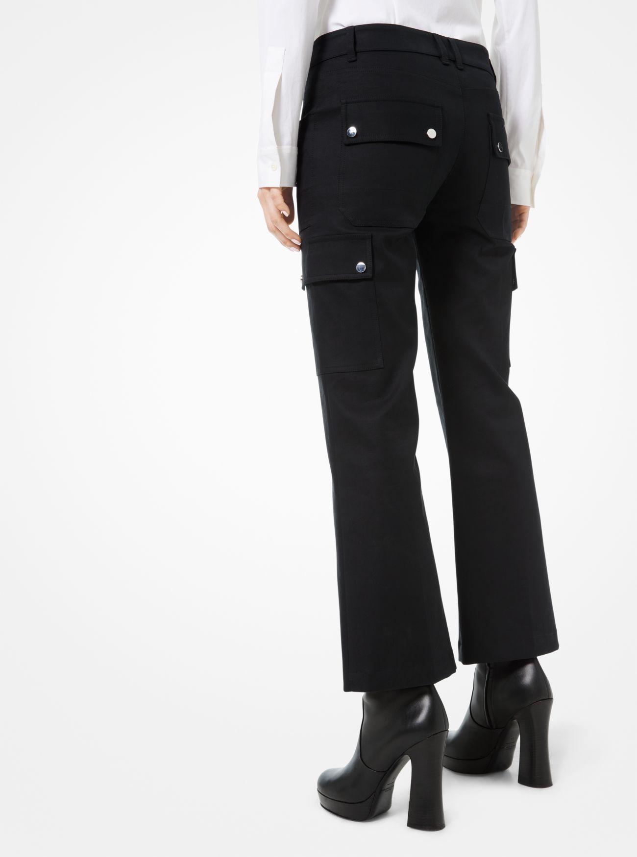 Michael Kors Cottontwill Flared Cargo Pants in Black Lyst