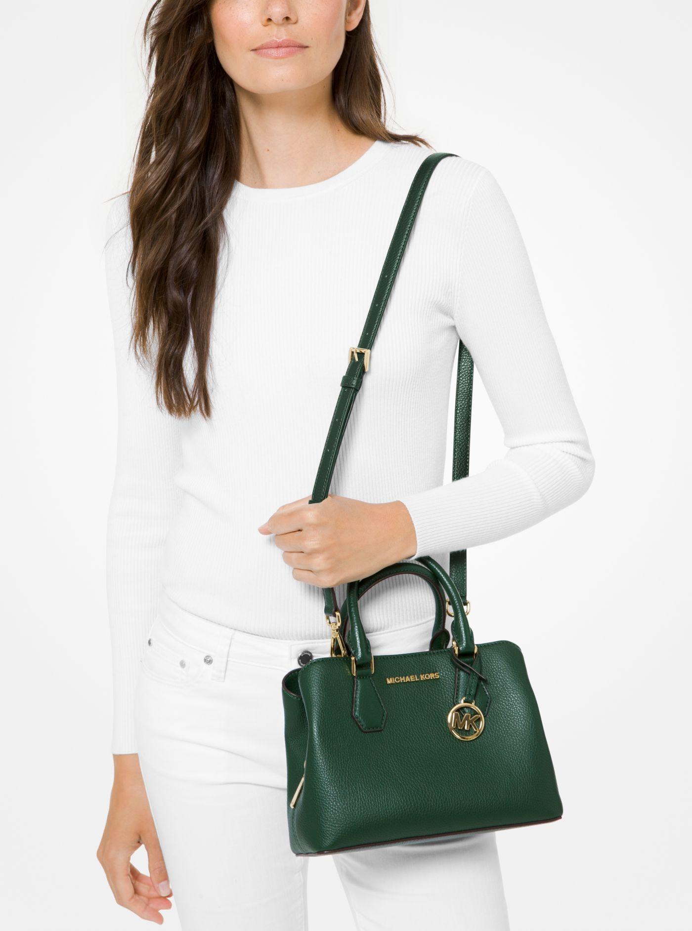 Michael Kors Synthetic Camille Small Satchel in Moss (Green) - Lyst