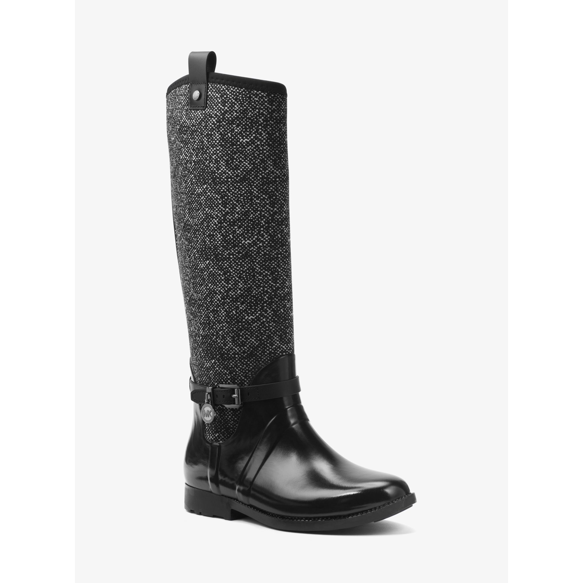 mk black rain boots