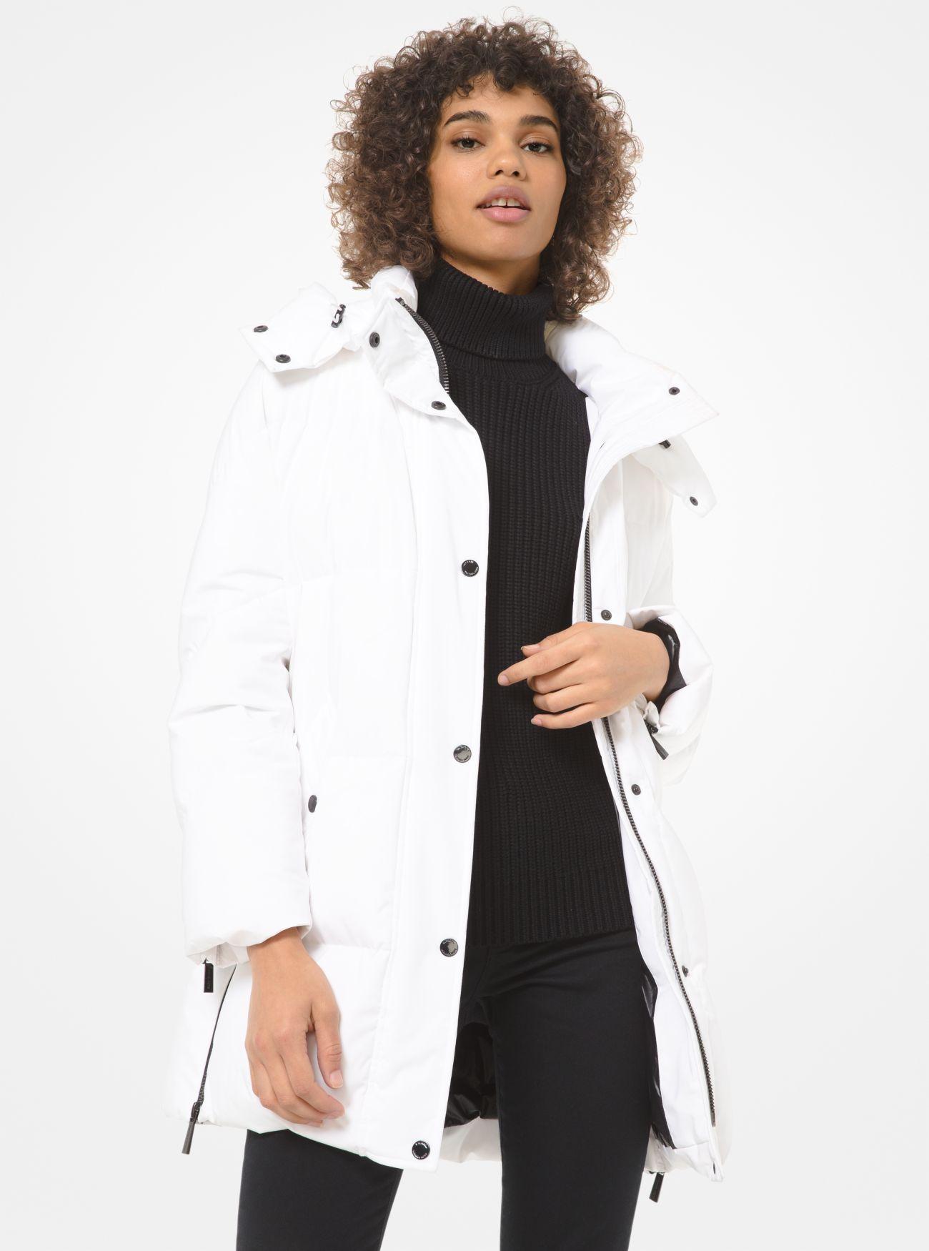 MICHAEL Michael Kors Quilted Puffer Coat in White Lyst