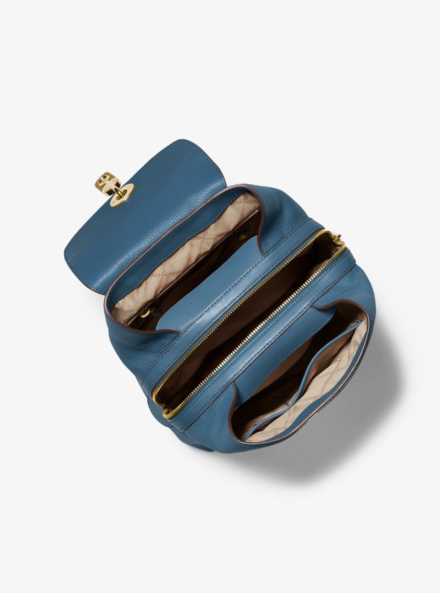 raven medium pebbled leather backpack