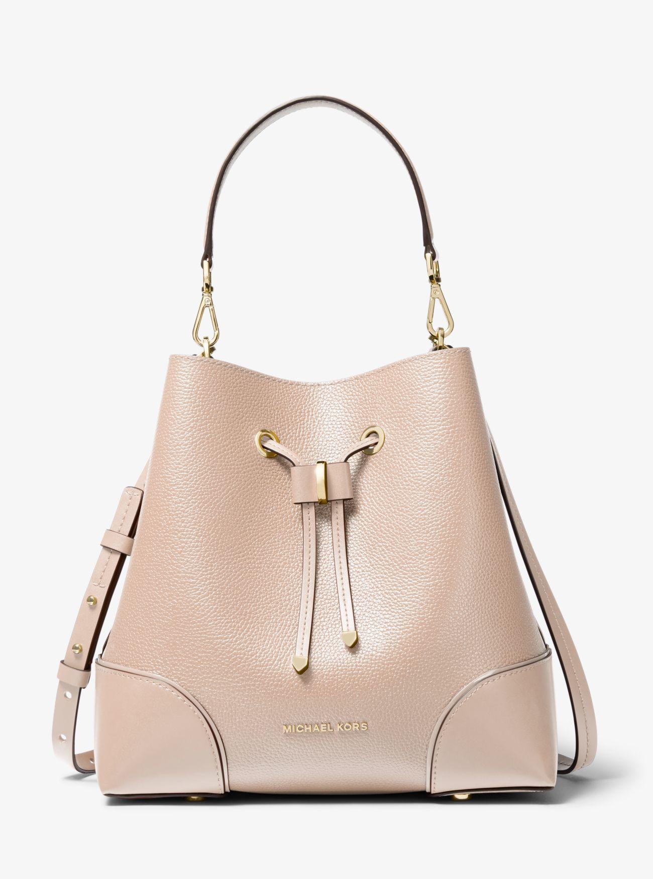 Michael Michael Kors Lucy Medium Pebbled Leather Shoulder Bag IUCN Water