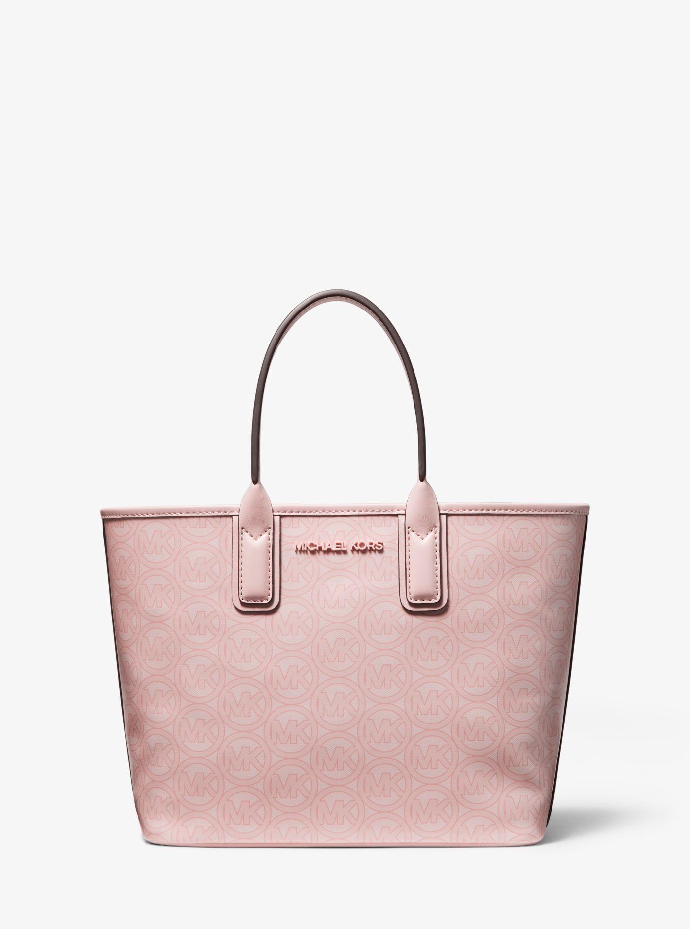 Michael Kors Jodie Small Logo Jacquard Tote Bag in Pink | Lyst