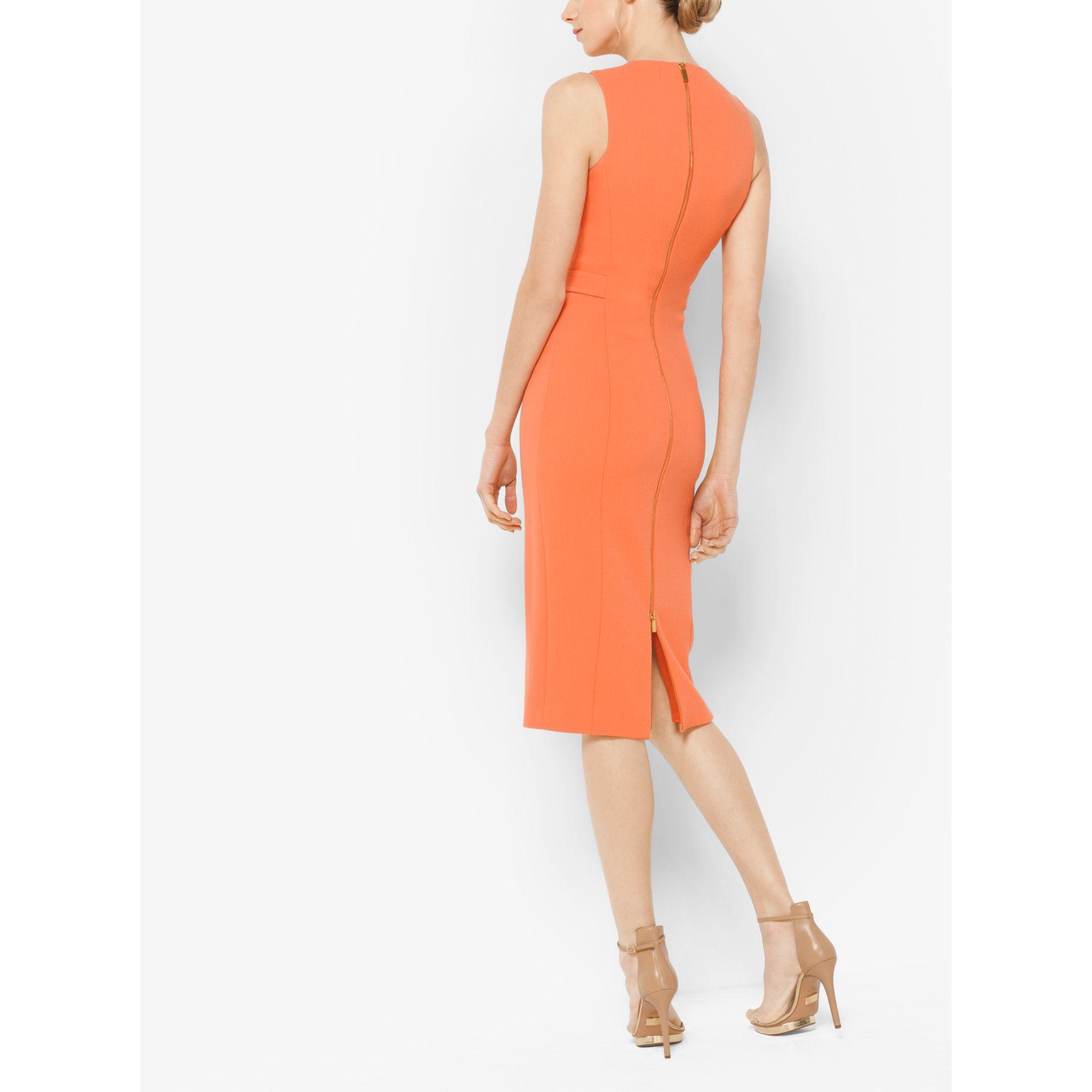 orange sheath dress