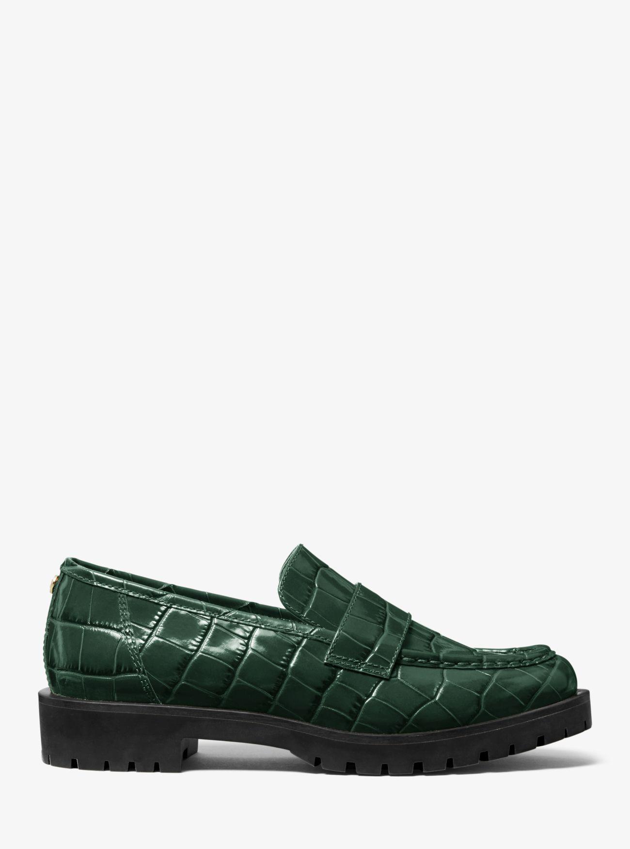 keating crocodile embossed slide sneaker