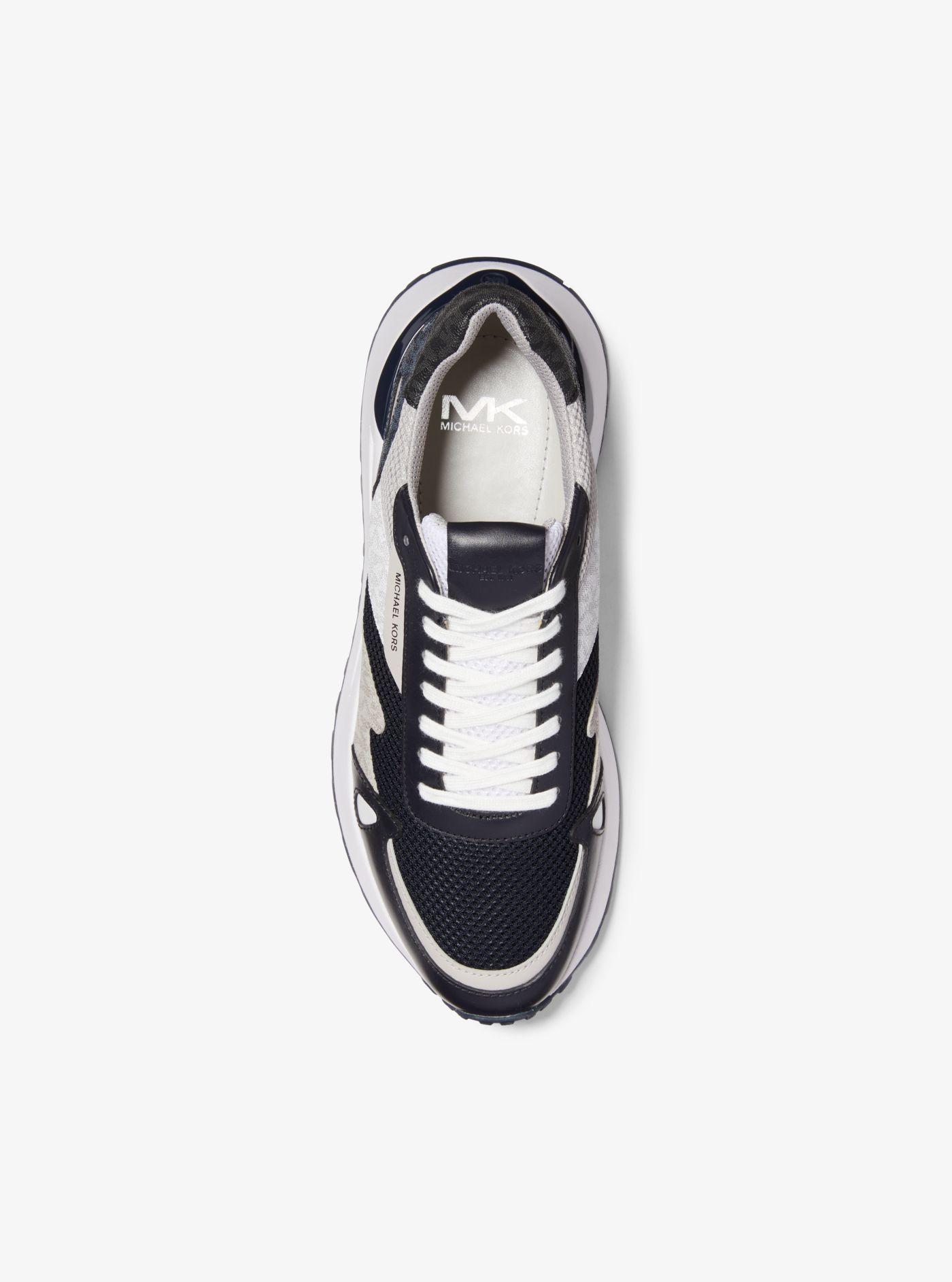 Michael Kors Miles Color-block Logo And Mesh Trainer in 