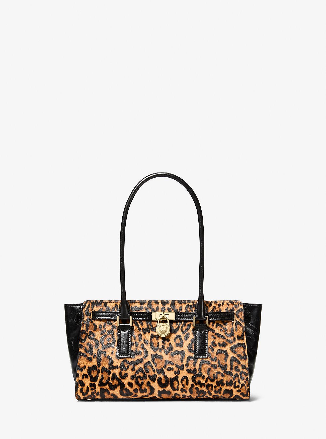Michael Kors Mk Hamilton Moderne Small Leopard Print Calf Hair