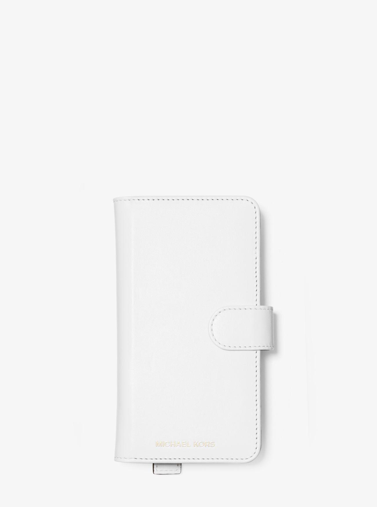 Michael Kors Synthetic Embellished Leather Hand-strap Folio Case For Iphone  Xs Max in White - Lyst