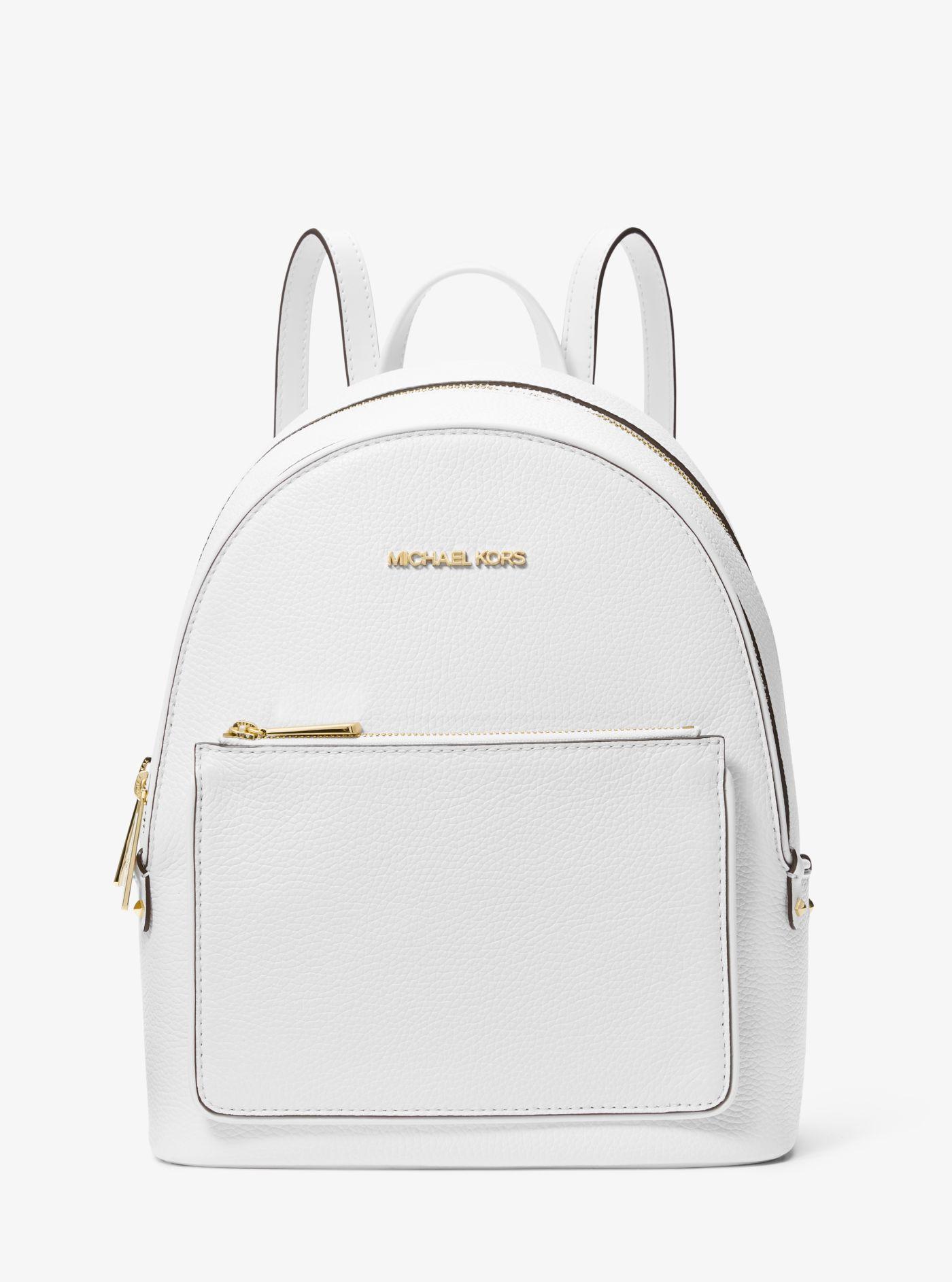 Michael Kors Adina Medium Pebbled Leather Backpack in White Lyst