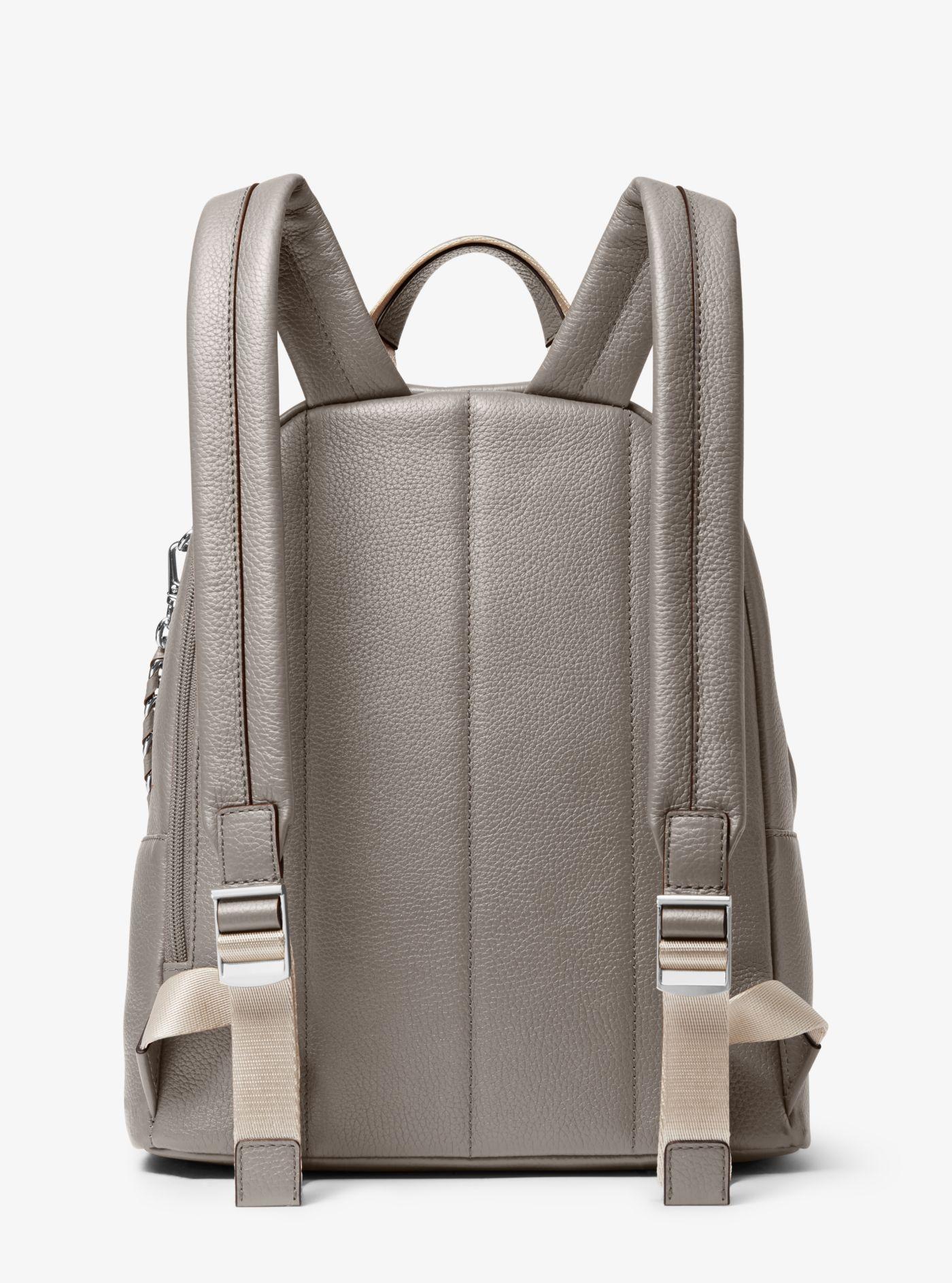 michael kors slater medium pebbled leather backpack