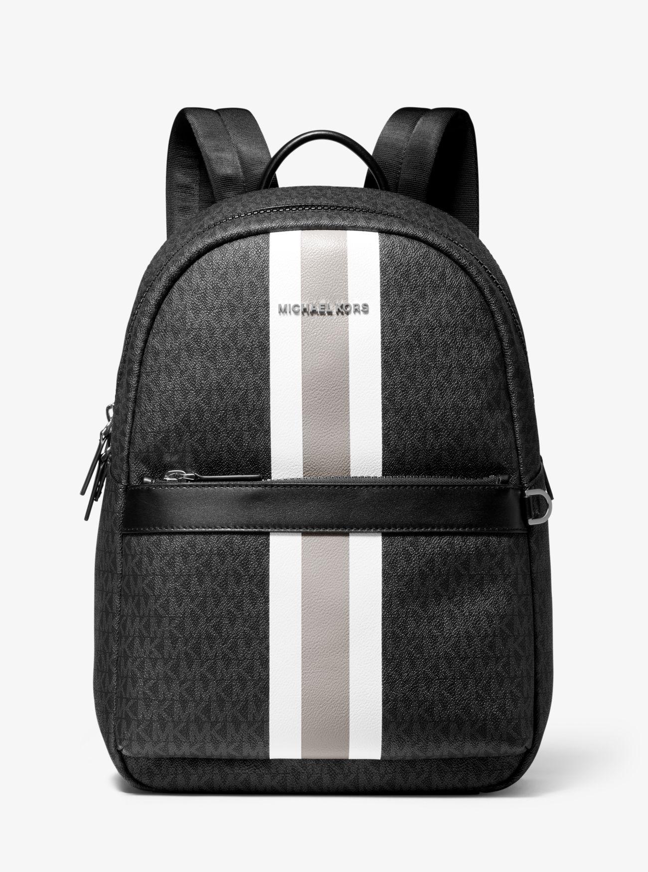 Michael Kors Greyson Logo Stripe Backpack in Black for Men | Lyst