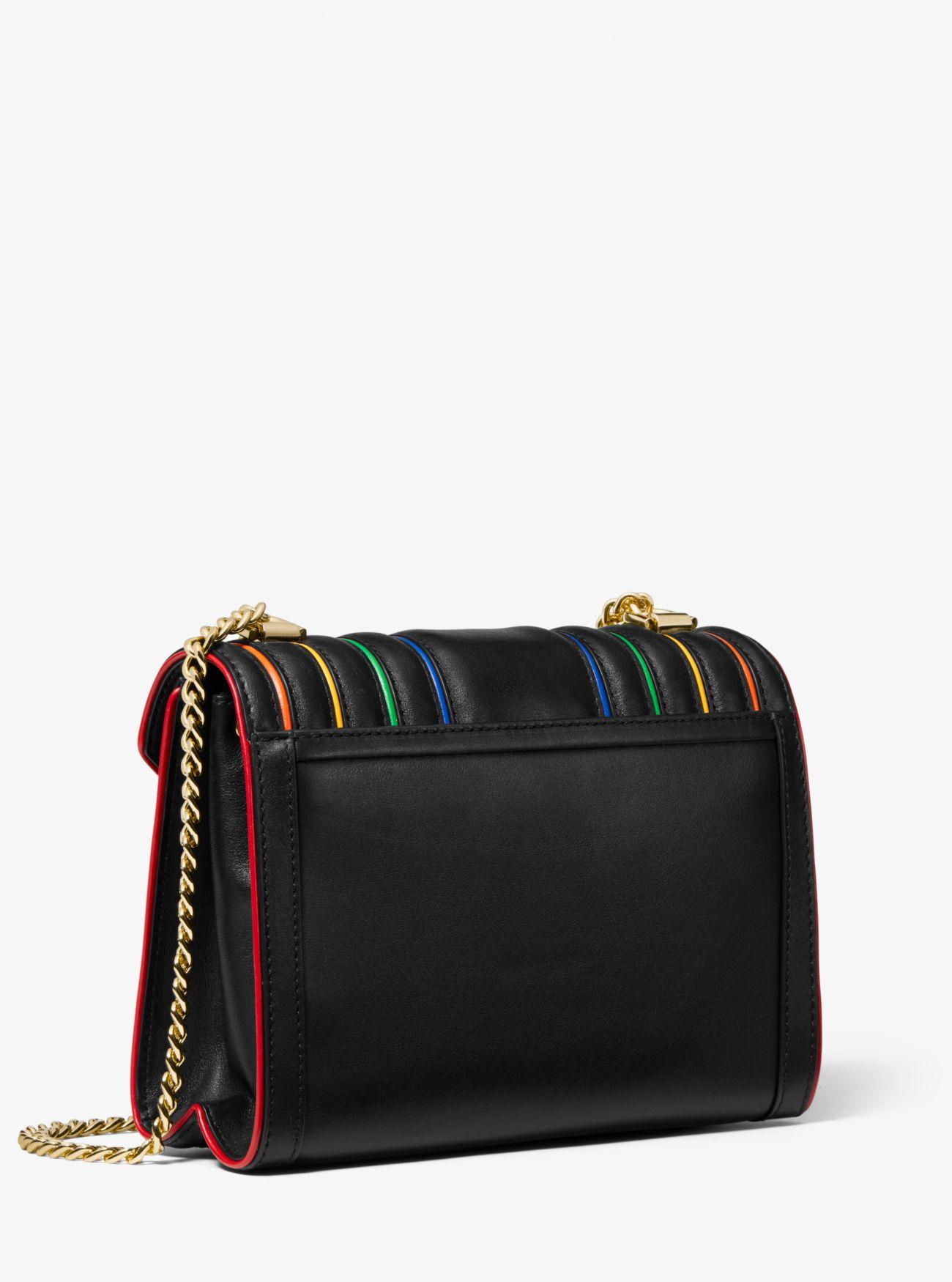 michael kors black rainbow purse