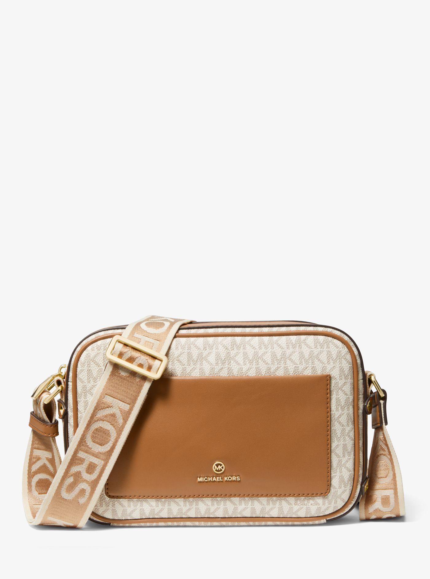 Michael Kors Maeve Large Logo And Faux Leather Crossbody Bag | Lyst