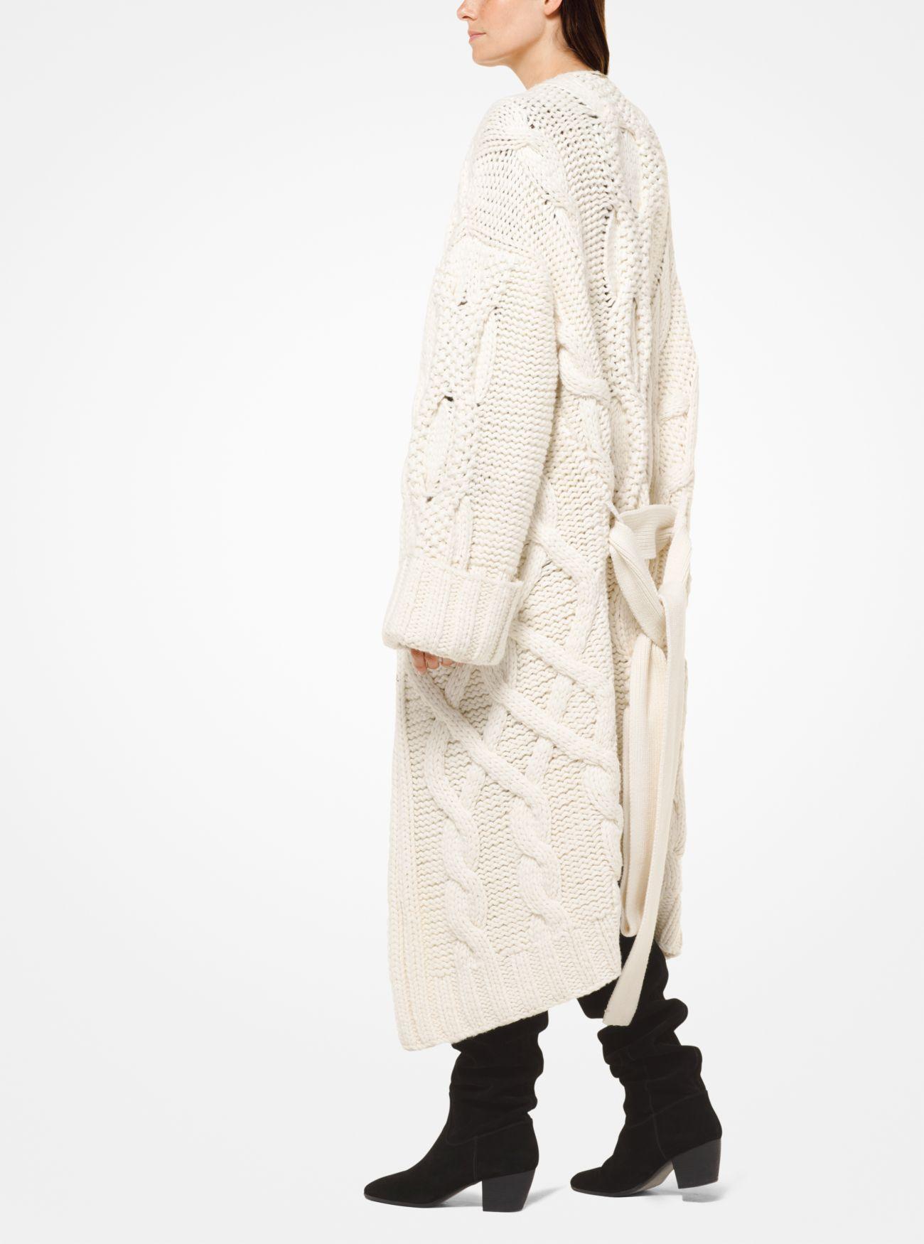 michael kors cable knit oversized cardigan