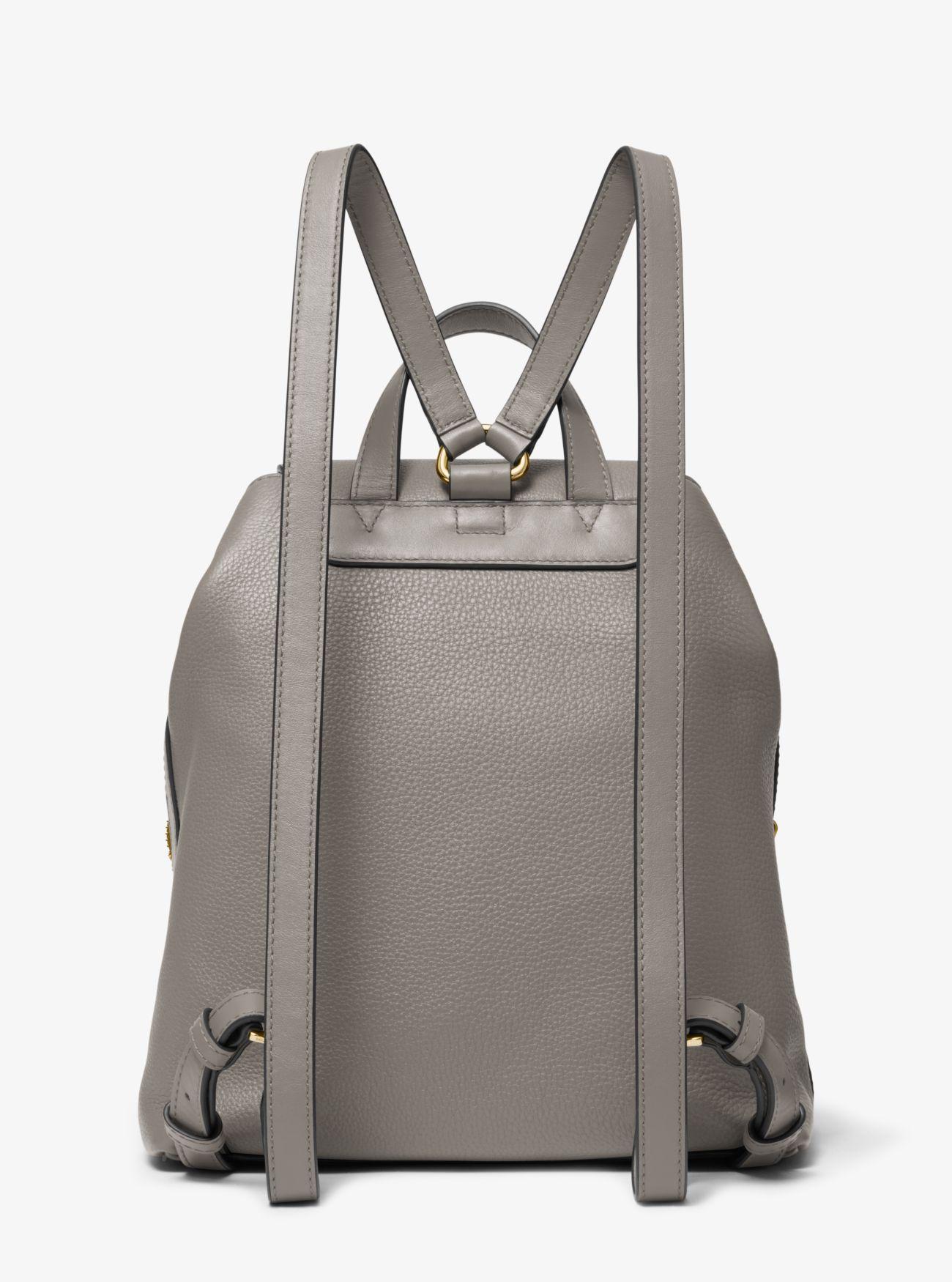 raven medium pebbled leather backpack