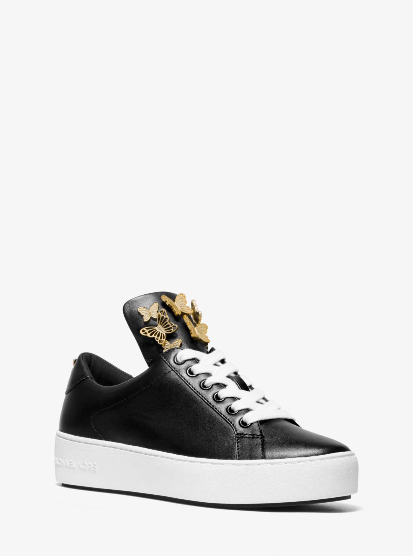 mindy butterfly appliqué leather sneaker