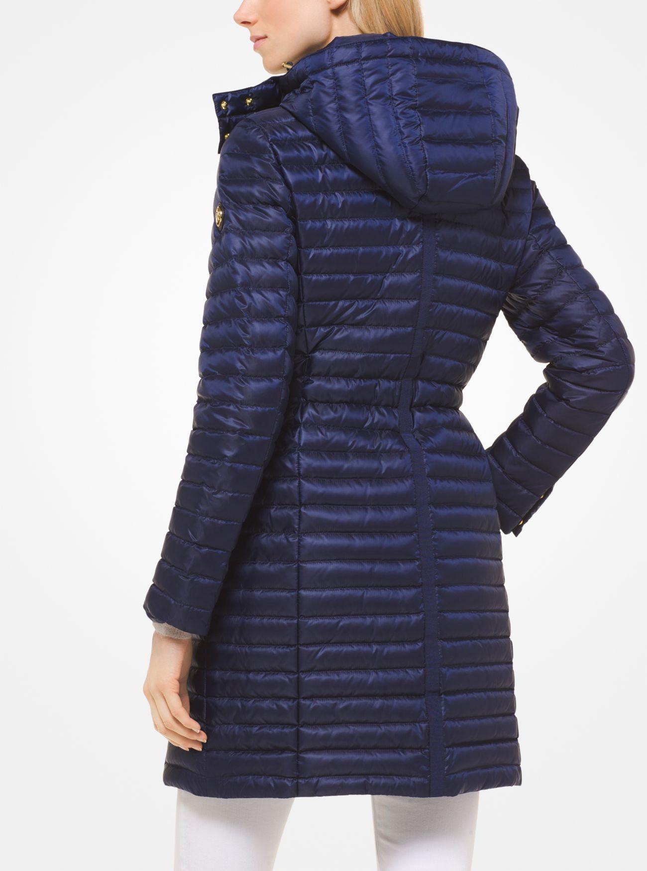Michael Kors Quilted Satin Puffer Coat 