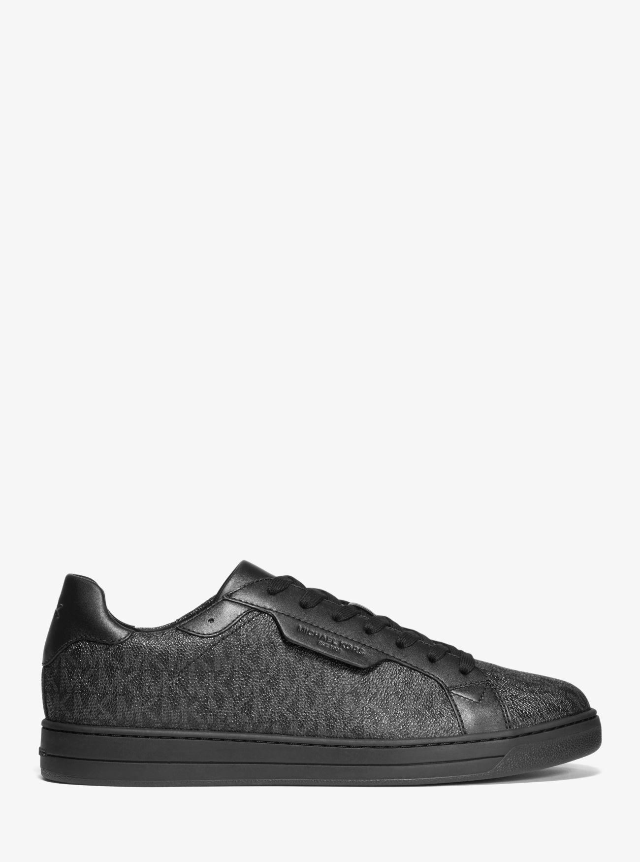 Michael Kors Keating Logo And Leather Sneaker in Black for Men - Lyst