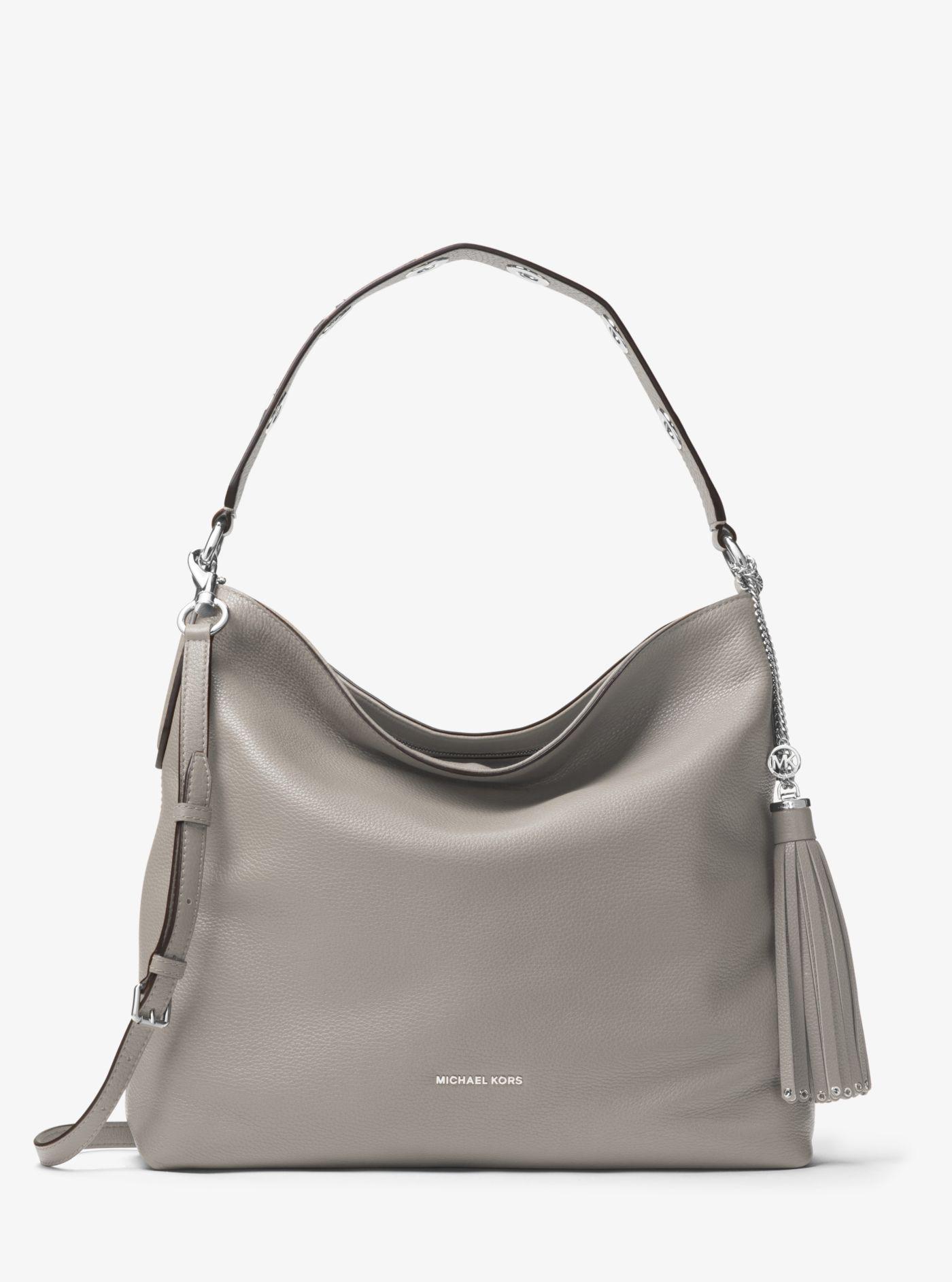 grey michael kors shoulder bag