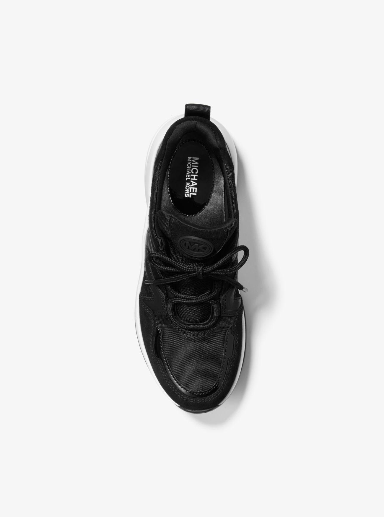 olympia canvas and leather trainer