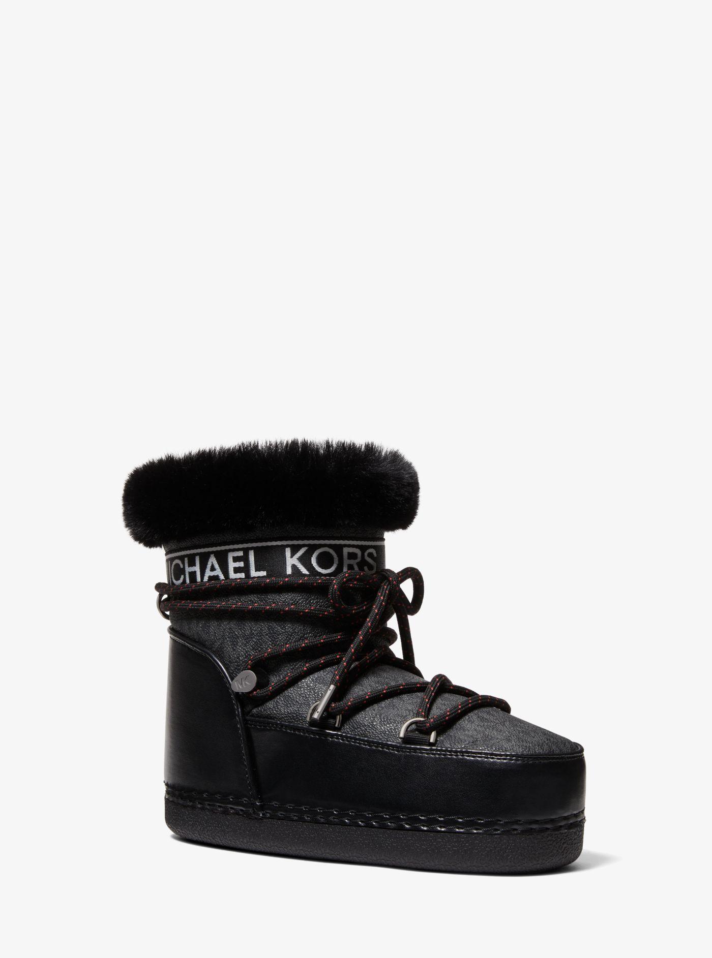 Michael Kors Zelda Logo Snow Boot in Black Lyst
