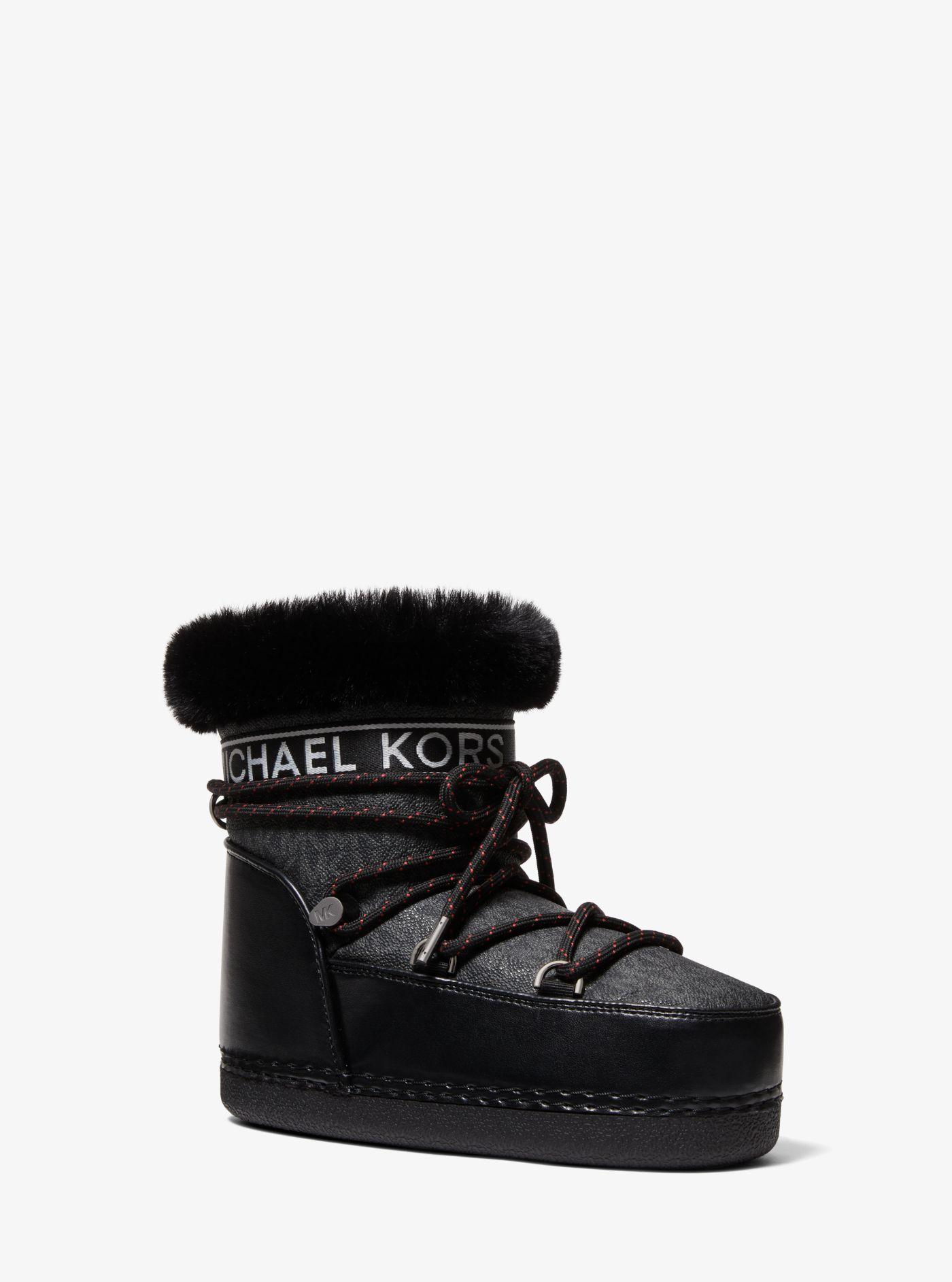 Michael Kors Zelda Logo Snow Boot in Black | Lyst