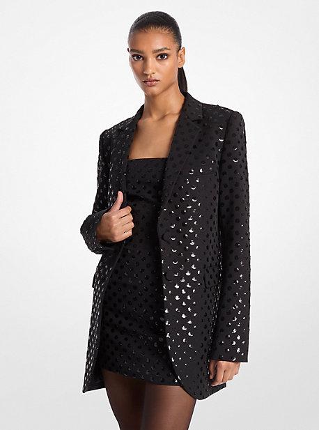 Michael kors women's black blazer best sale