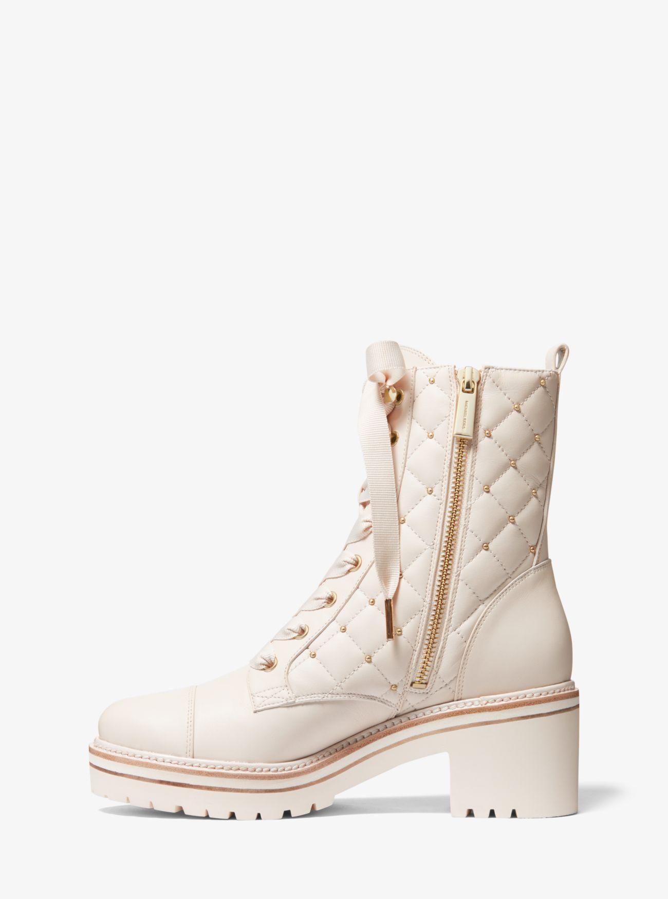 leather combat booties