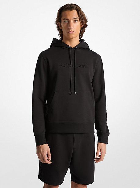 Michael Kors Mk Embossed Logo Cotton Blend Hoodie in Black for Men Lyst UK