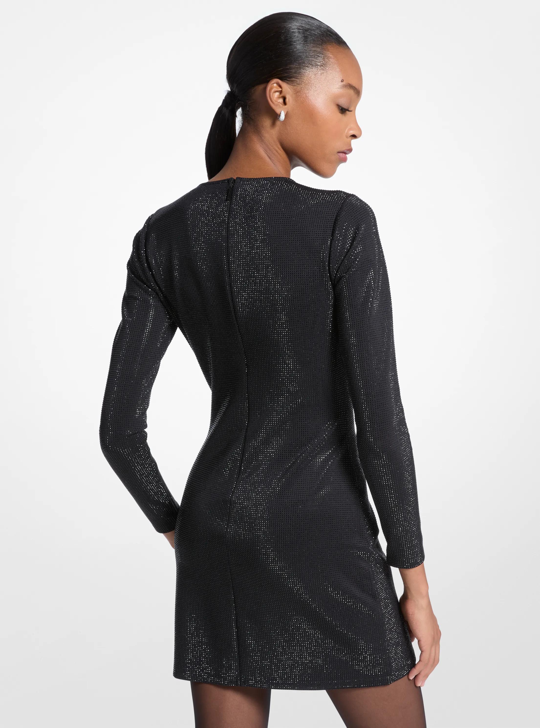 michael kors faux leather dress MICHAEL KORS FAUX LEATHER DRESS WITH ATTACHED BELT
