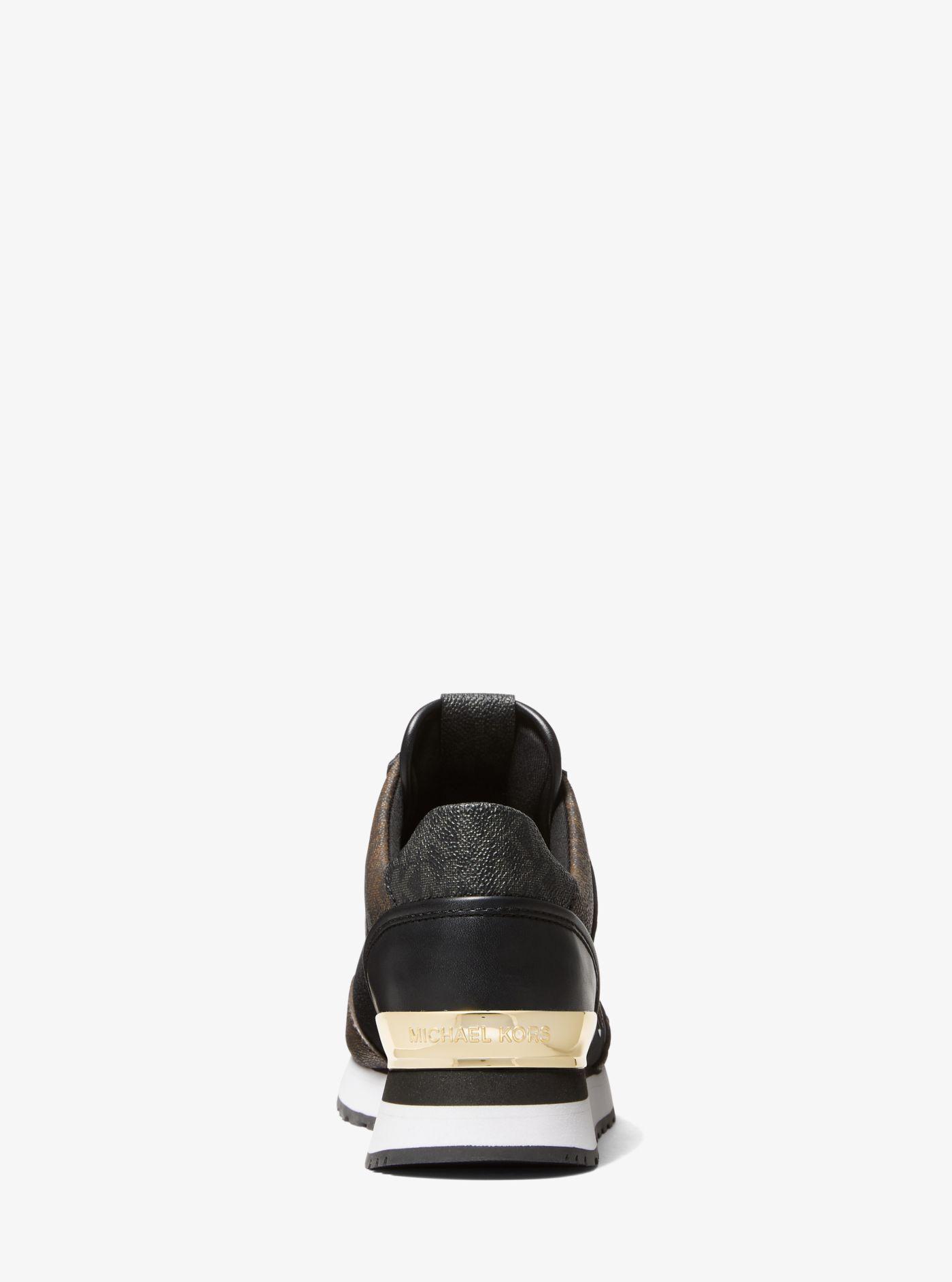 Michael Kors Maddy Logo Trainer in Black | Lyst