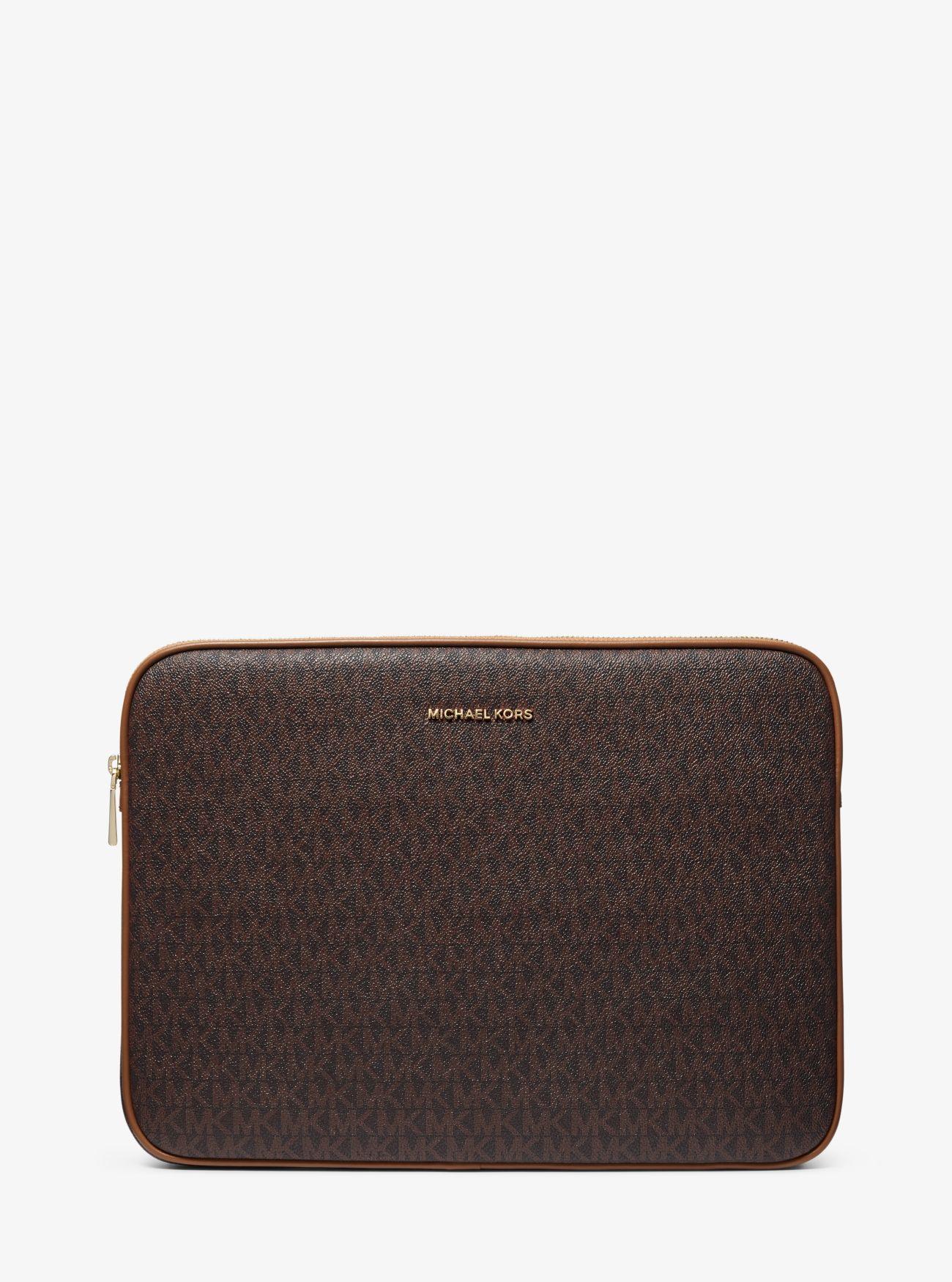 Michael Kors Canvas Jet Set Logo 15 Inch Laptop Case in Brown - Lyst