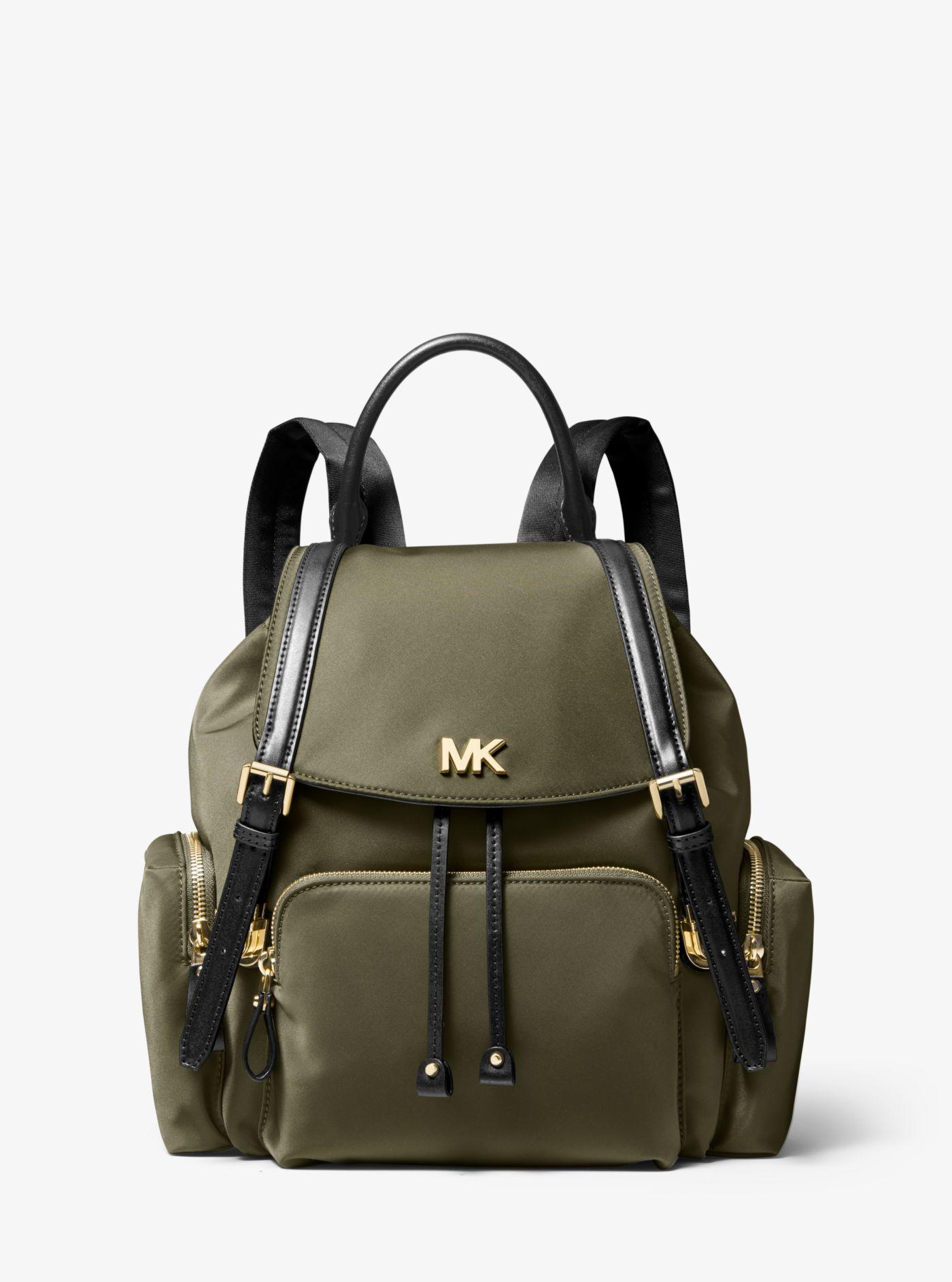 Michael Kors Synthetic Beacon Medium Nylon Backpack in Olive (Green) - Lyst