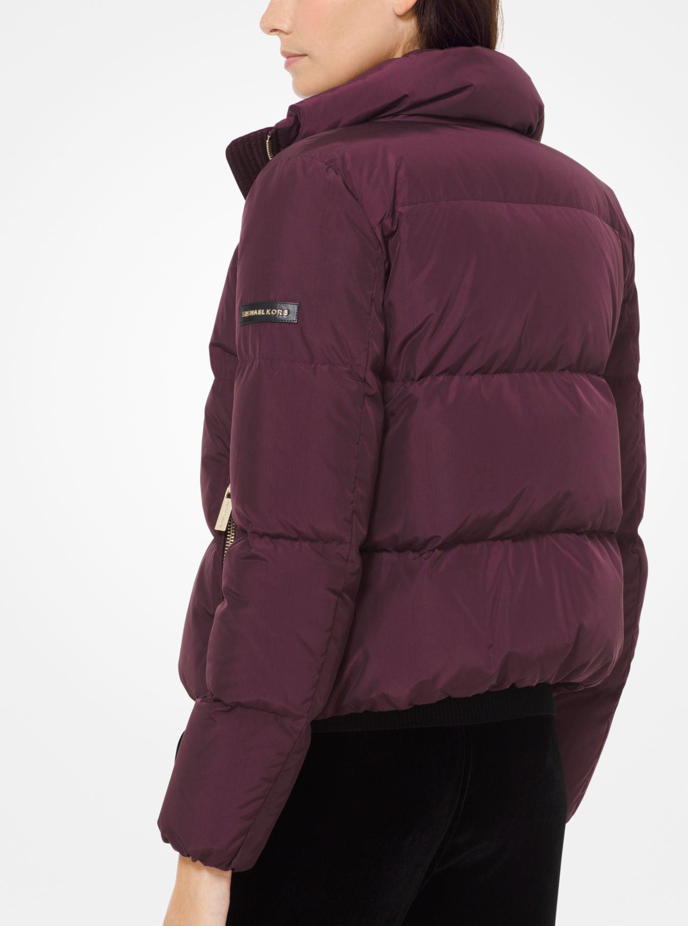 michael kors purple puffer jacket