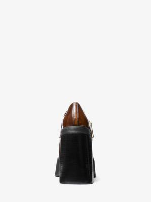 MICHAEL Michael Kors Colby Burnished Leather Platform Loafer in