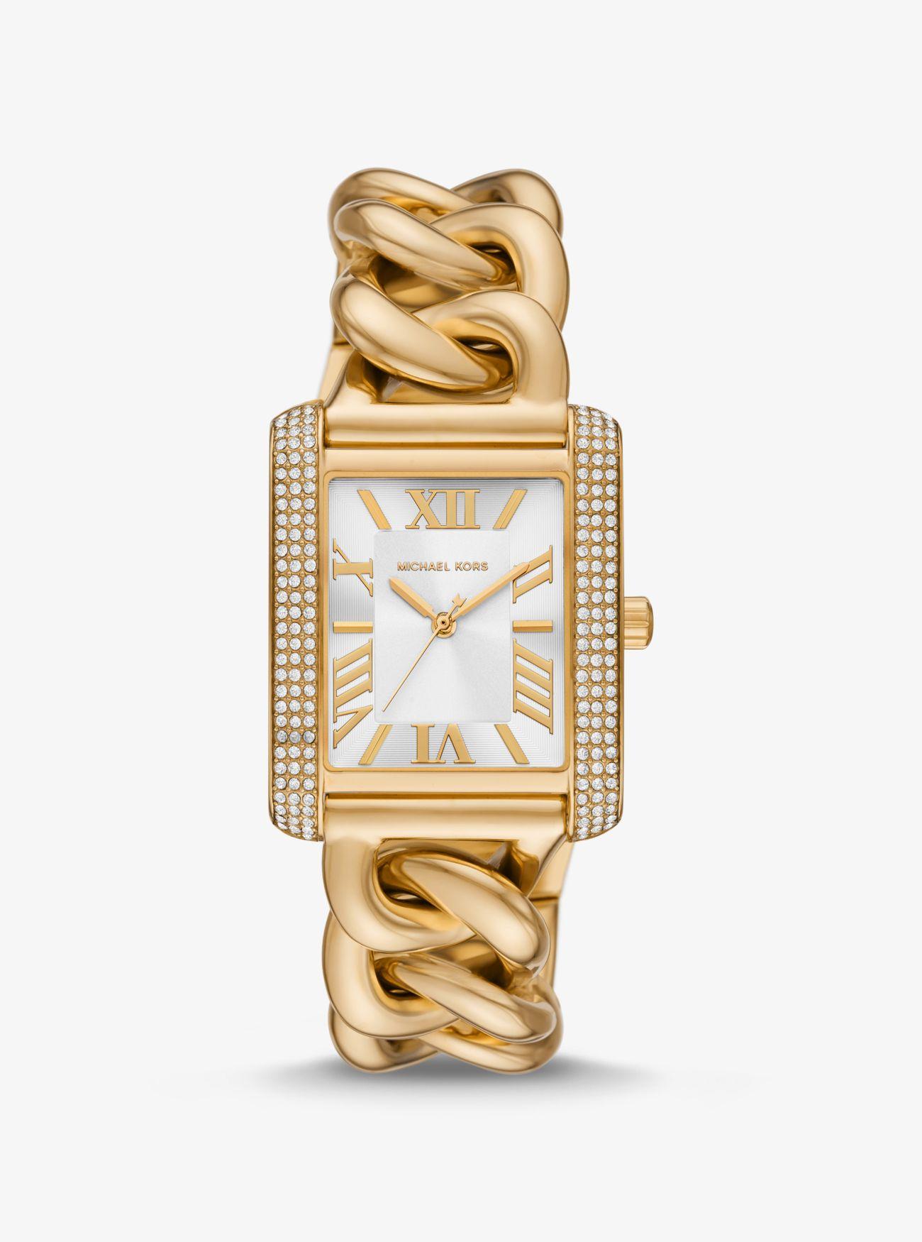 Michael kors deals gold pave watch
