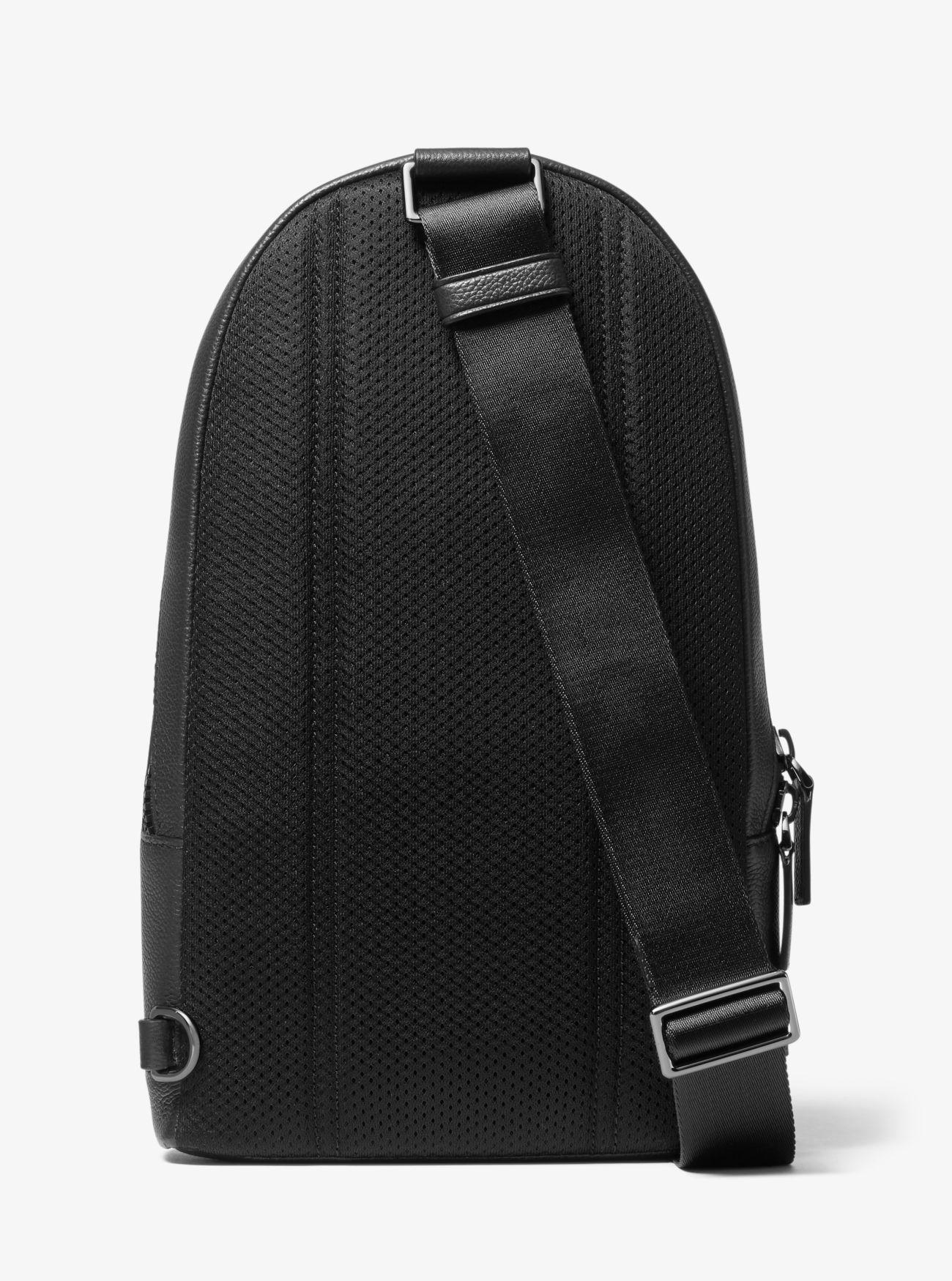 Michael Kors Cooper Pebbled Leather Sling Pack in Black for Men Lyst