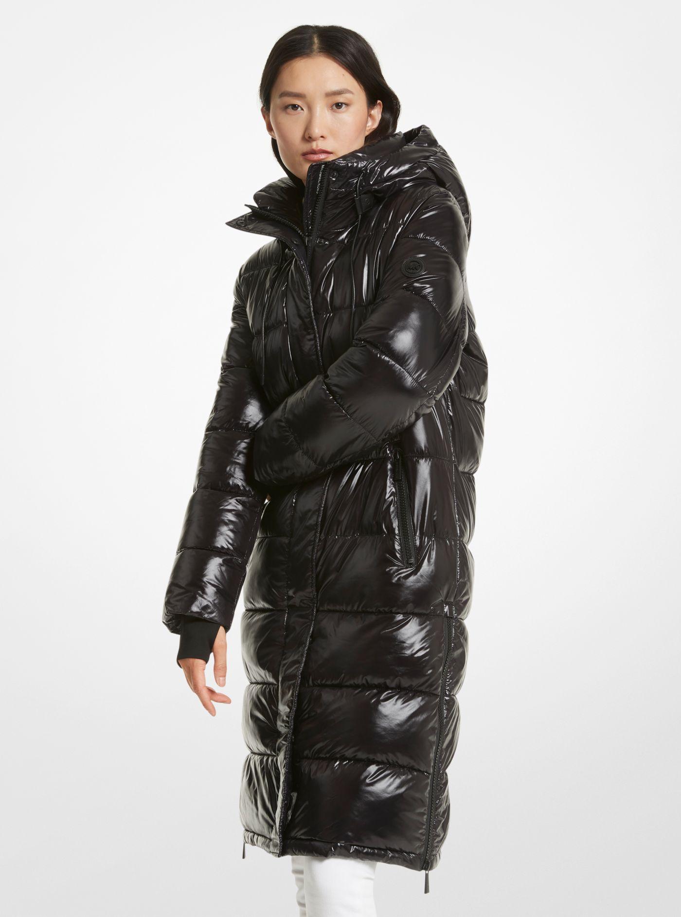MICHAEL Michael Kors Quilted Nylon Puffer Coat in Black Lyst