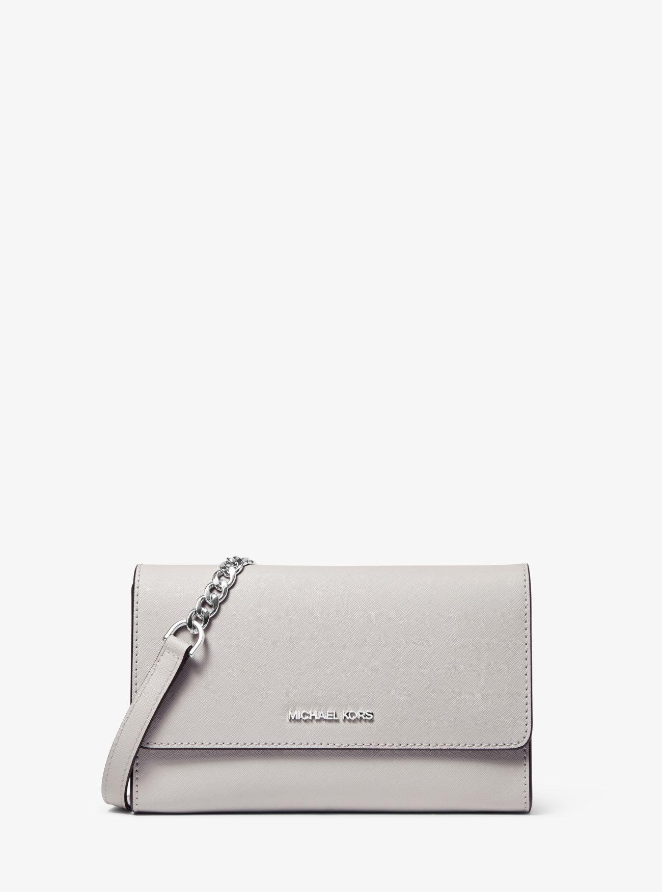 avoid Stable scientist Michael Kors Jet Set Small Saffiano Leather Convertible Crossbody Bag in  Grey (Gray) | Lyst