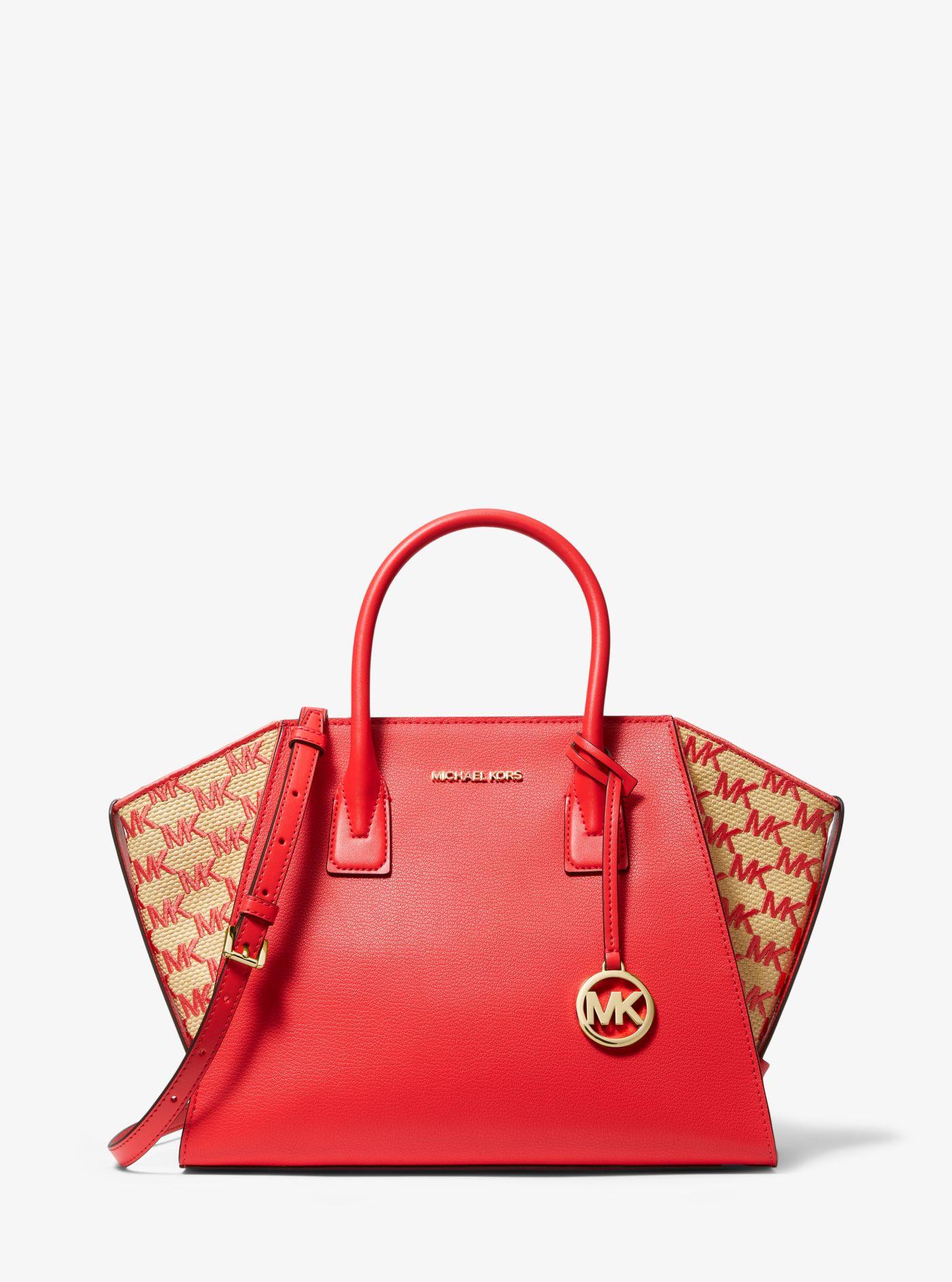 Michael Kors Avril Large Embroidered Leather Topzip Tote Bag Lyst Canada