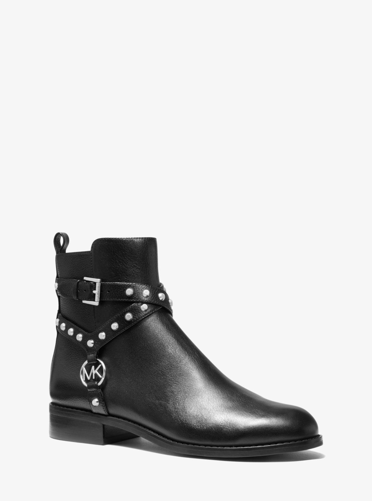 winslow leather and logo ankle boot