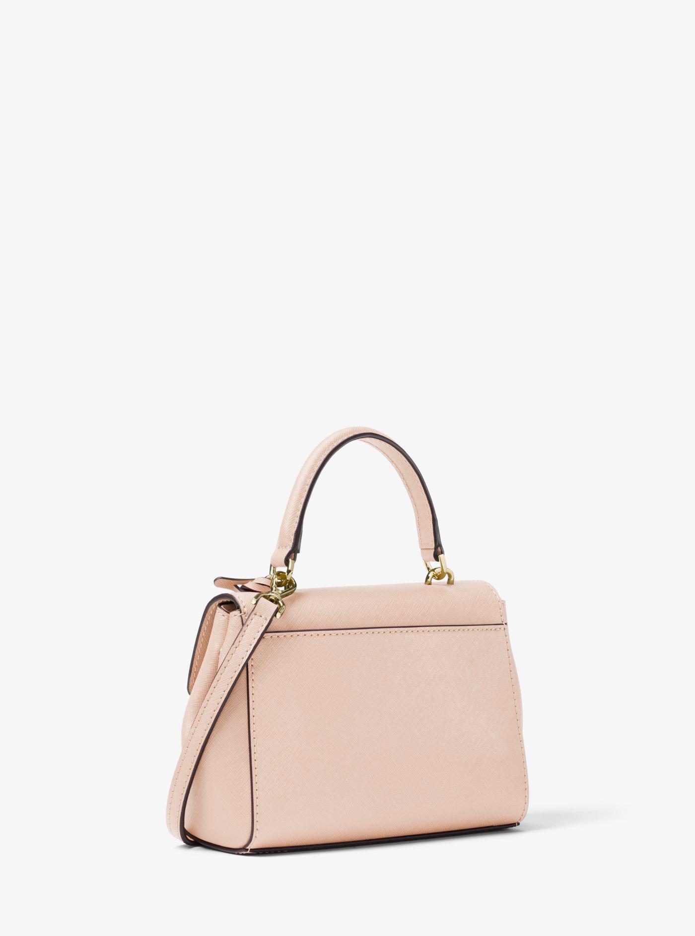 Ava Mini Soft Pink Leather Cross-Body Bag