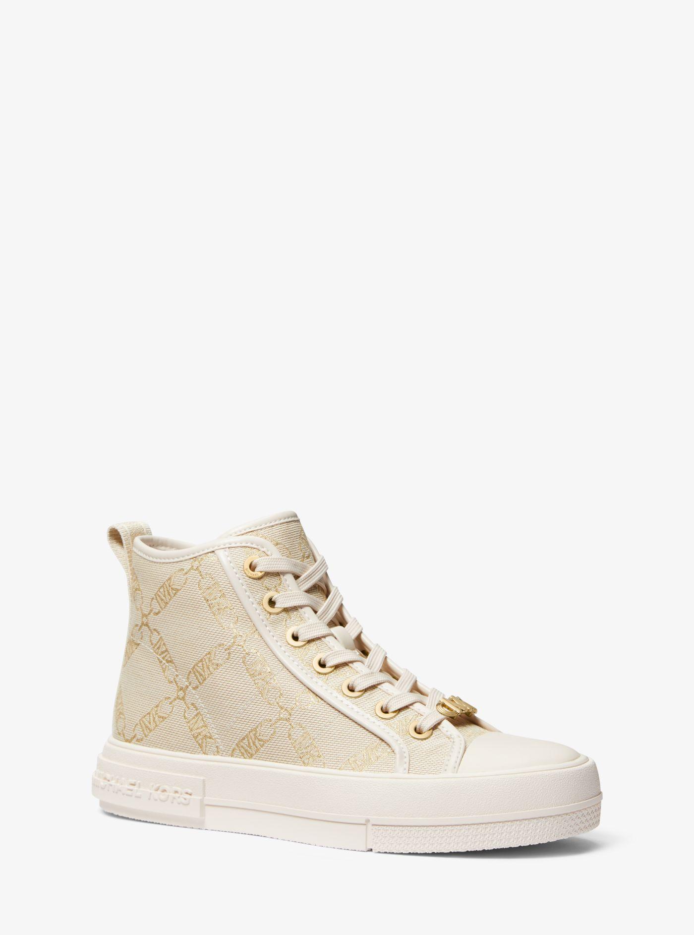 Michael kors metallic sale sneakers high top