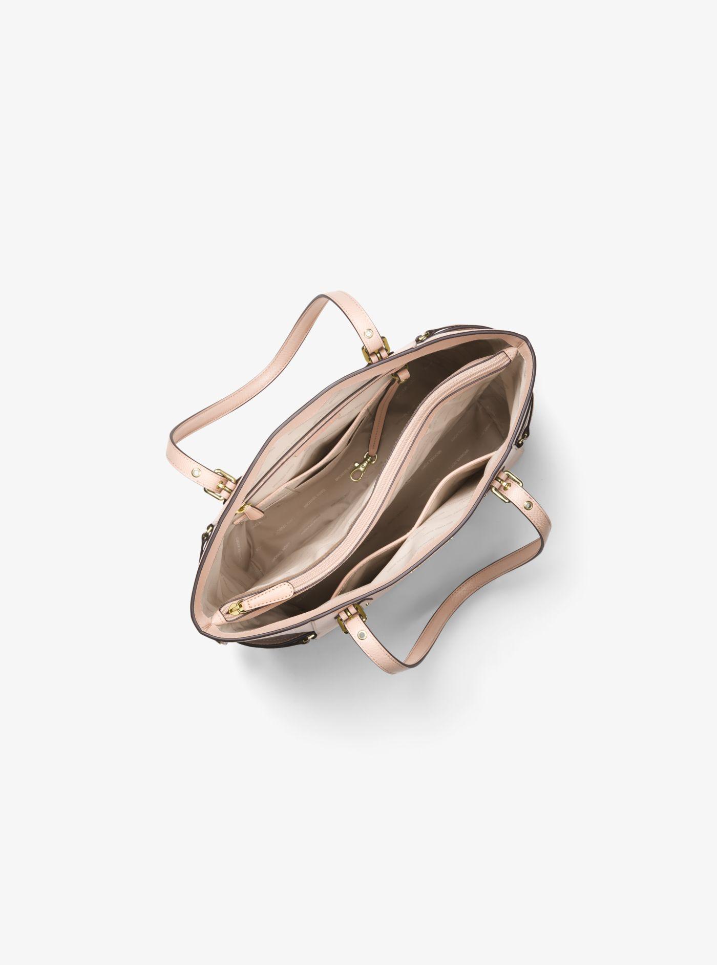 michael kors grained leather voyager tote bolsa