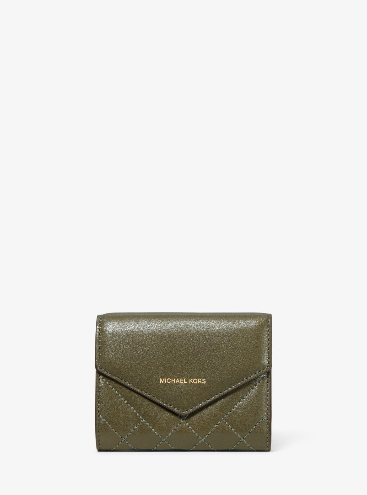 olive green mk wallet