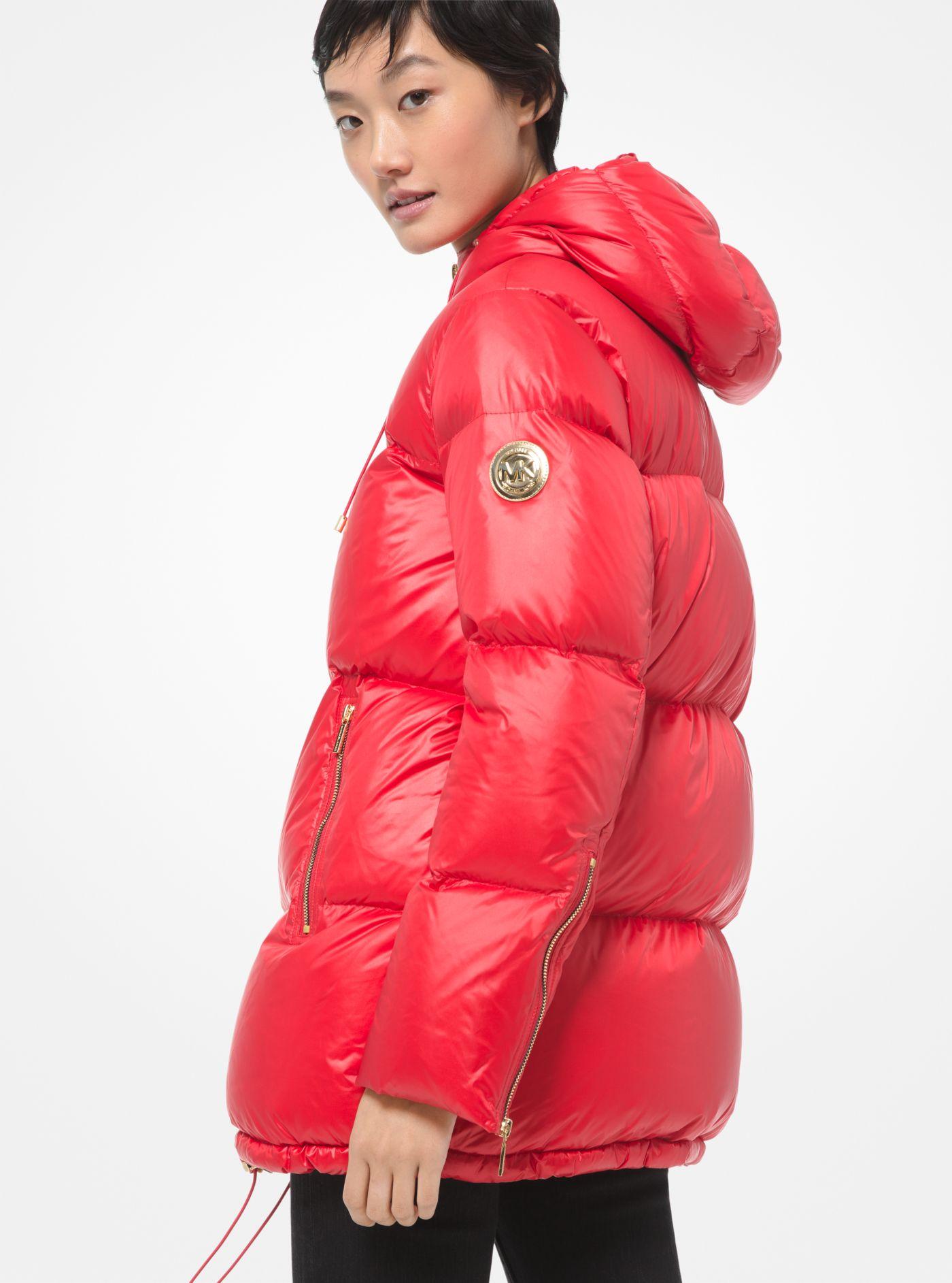 Michael Kors Synthetic Quilted Nylon Puffer Jacket in Crimson (Red) | Lyst  Australia