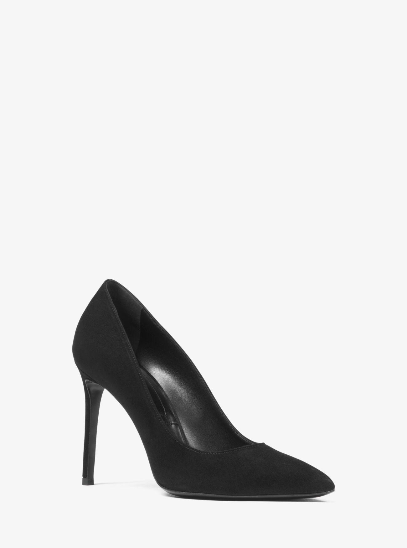 michael kors black suede pumps