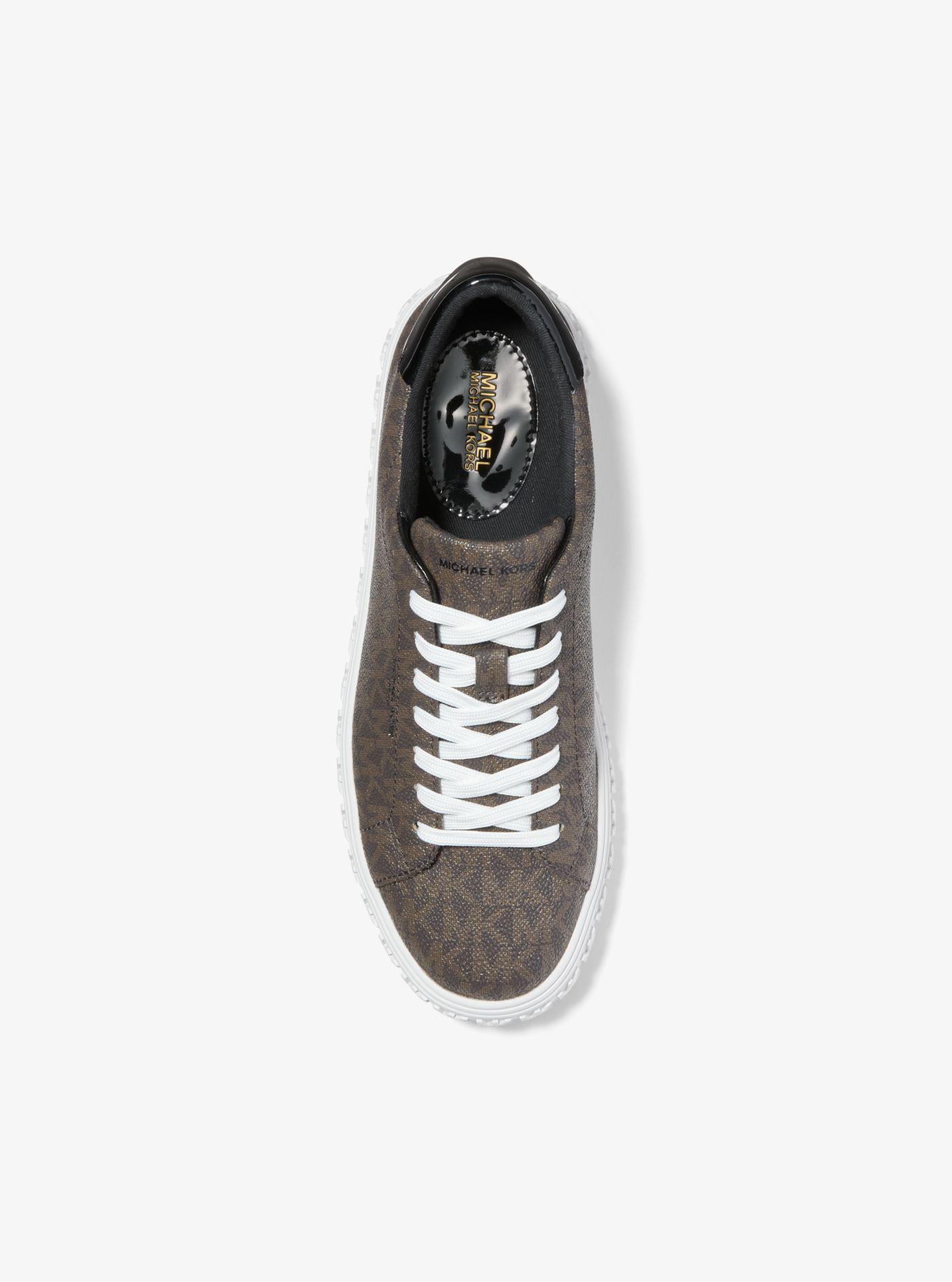 Michael Kors Grove Logo Sneaker in Brown | Lyst