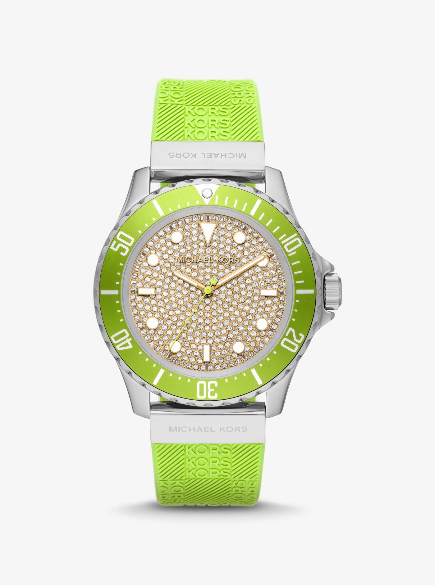 Michael Kors Women's Mini-Lennox Quartz Analog Silicone Strap Watch